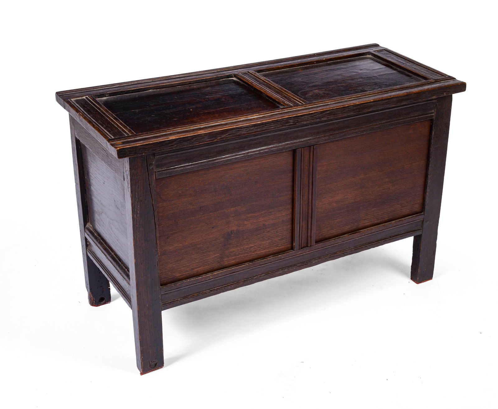 18TH CENTURY ENGLISH OAK CHILD'S BLANKET BOX. (1 of 5)