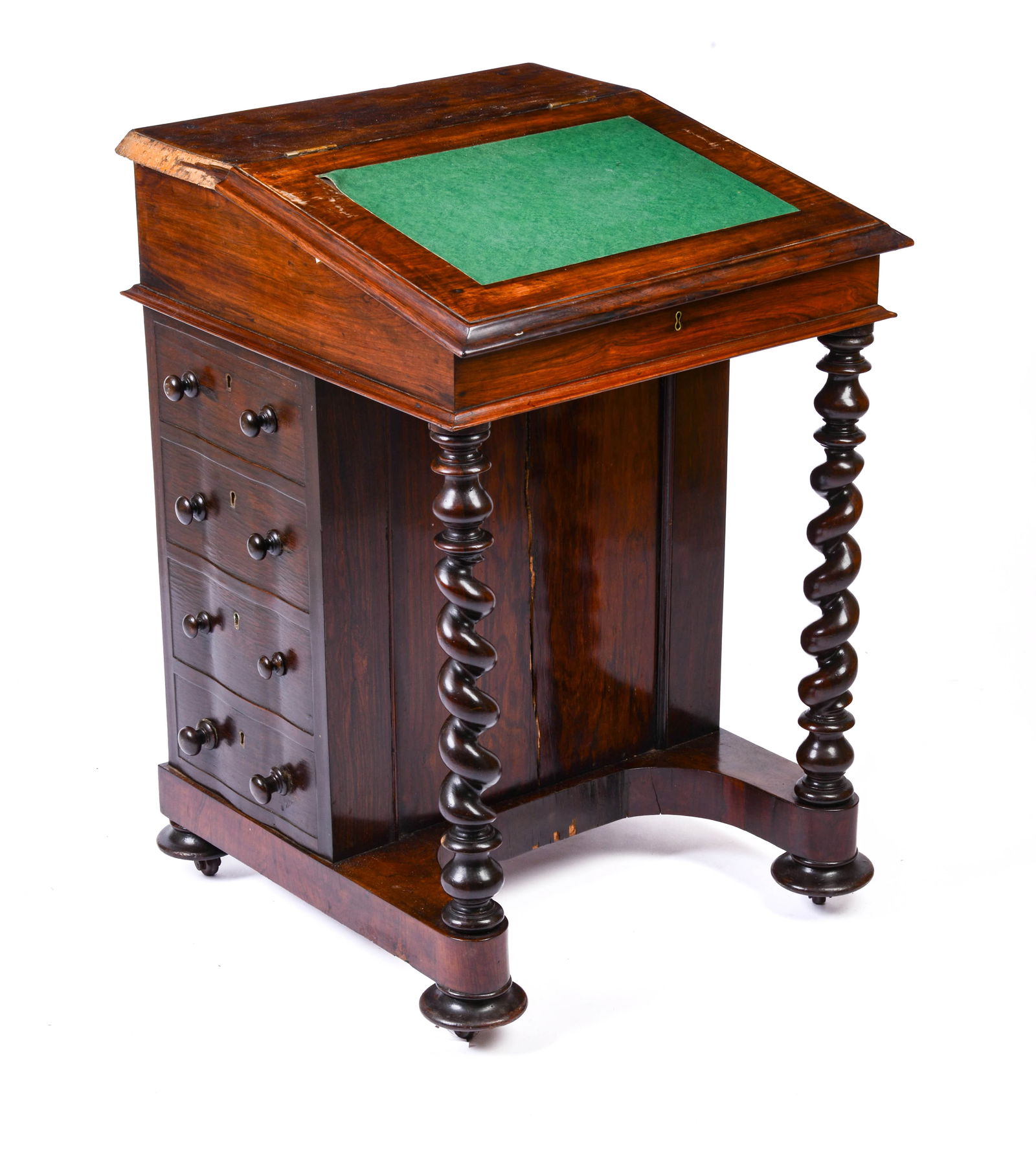DIMINUTIVE VICTORIAN WALNUT DESK. (1 of 8)