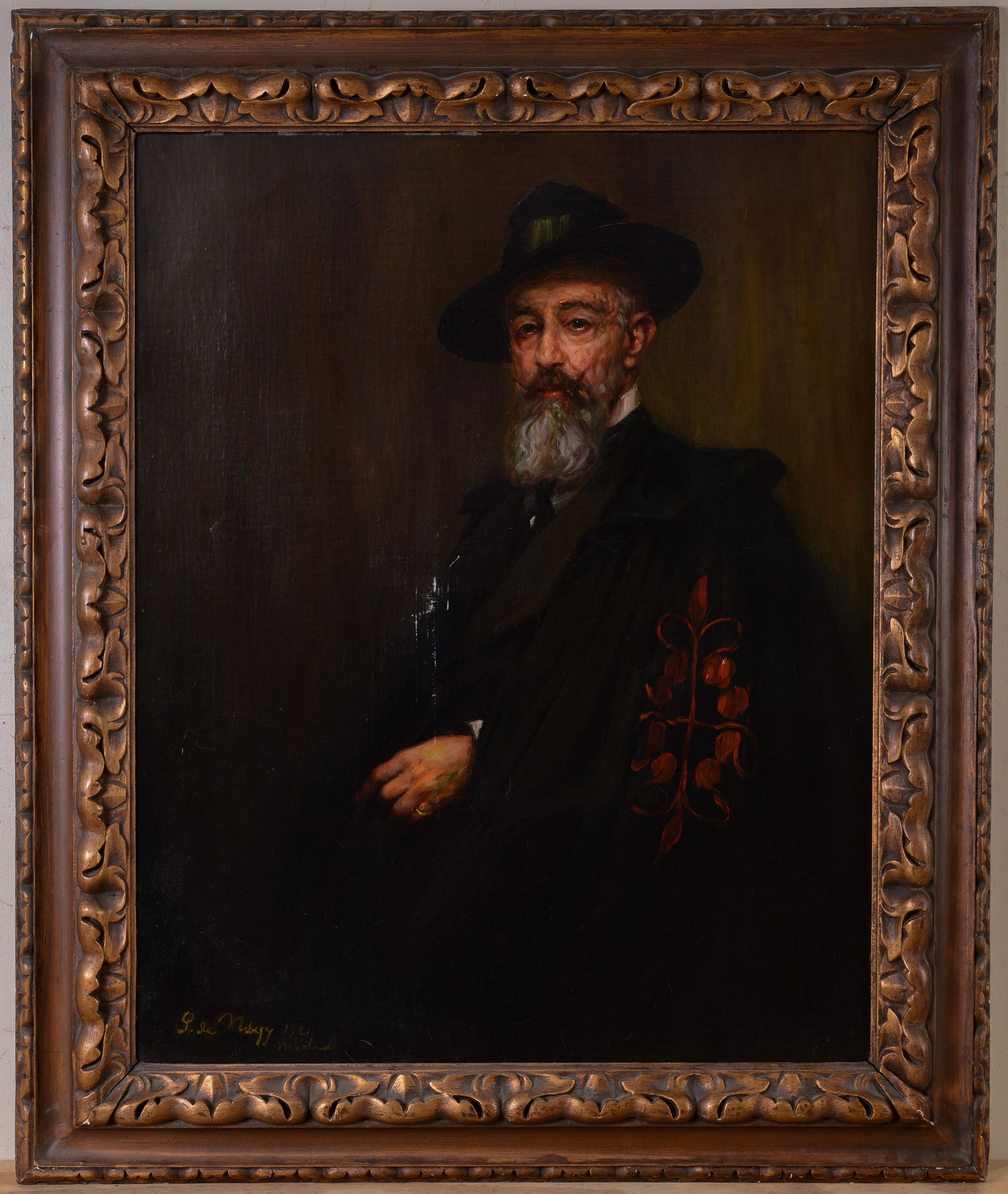 EUROPEAN SCHOOL PORTRAIT OF A MAN. (1 of 5)