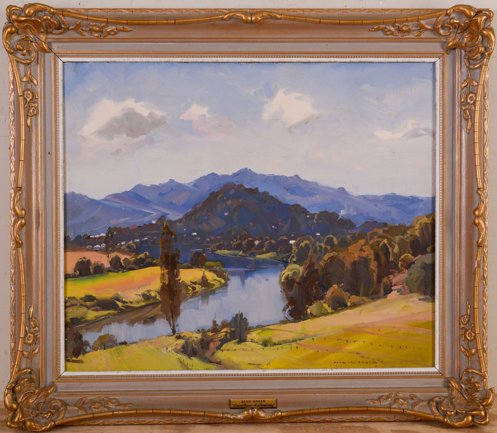 ALAN DOUGLAS BAKER (AUSTRALIA 1914-1987). AUSTRALIAN LANDSCAPE PAINTING. (1 of 3)