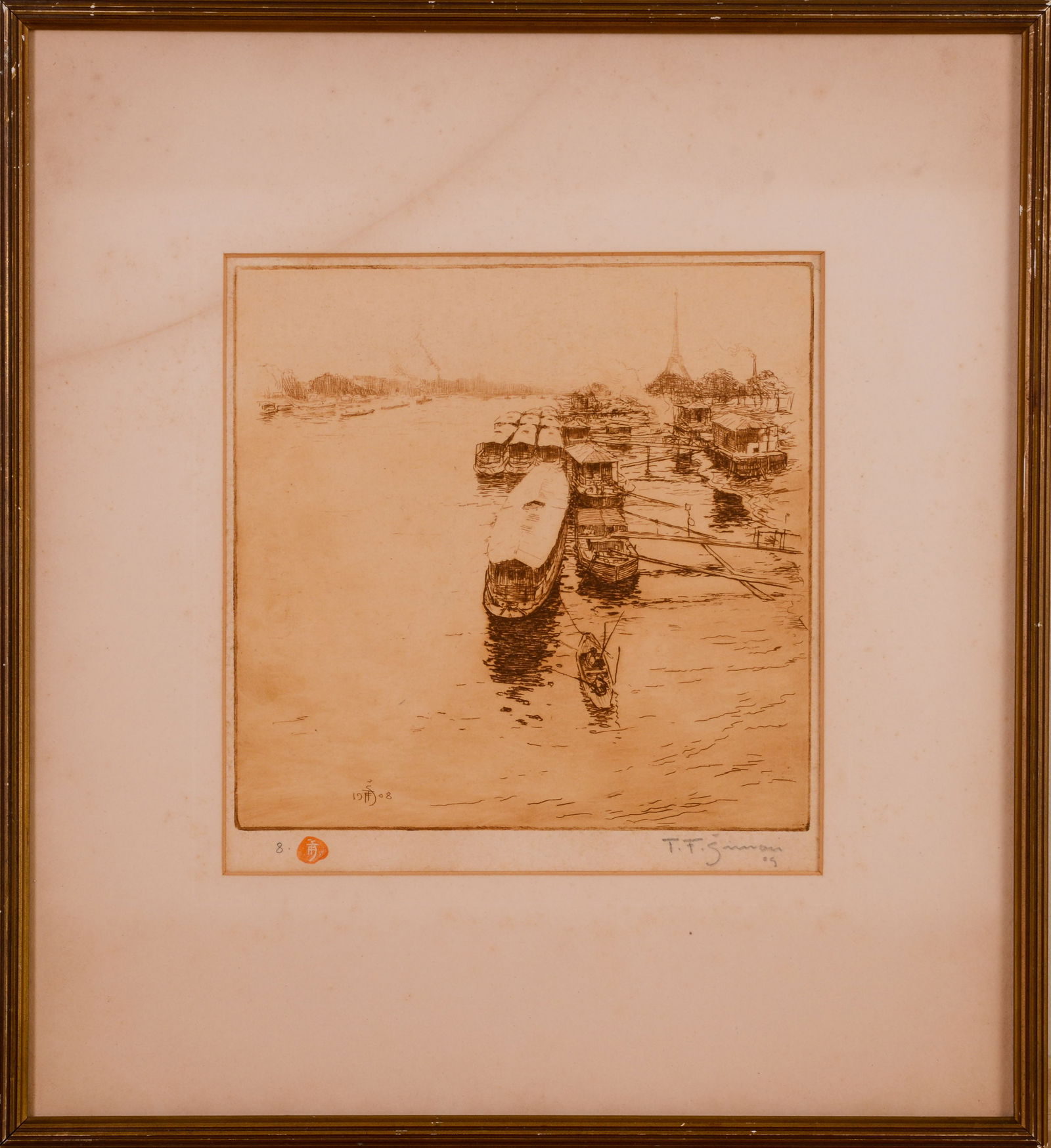 TAVIK FRANTISEK SIMON (CZECHOSLOVAKIA 1877-1942). ETCHING. (1 of 3)