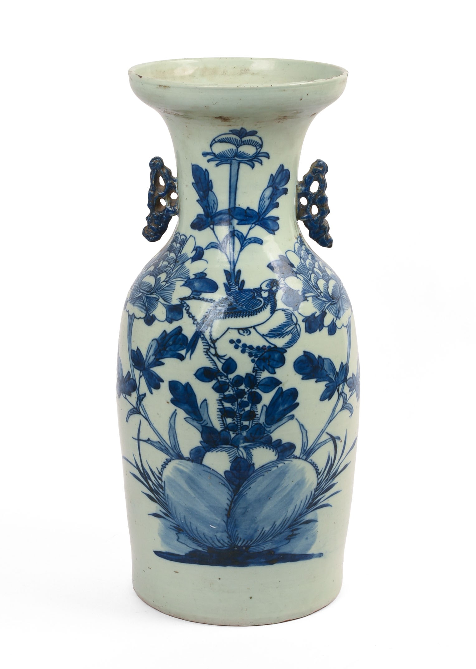 CHINESE BLUE & WHITE FLOOR VASE. (1 of 5)