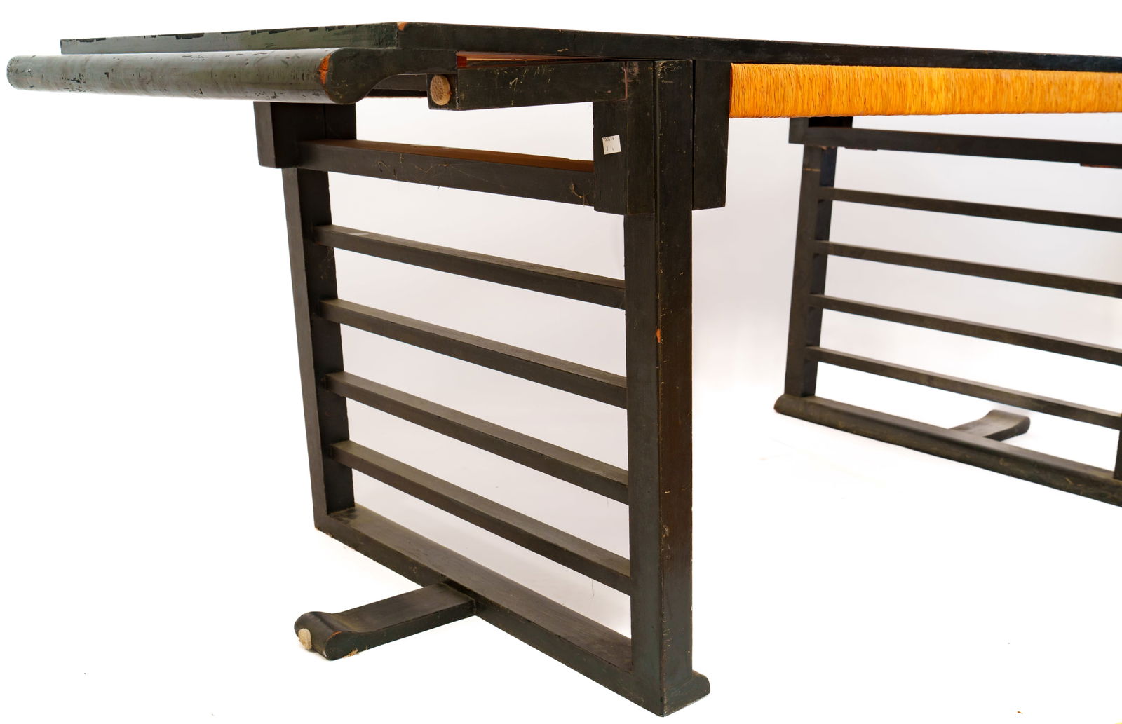 CHINESE CONVERTIBLE TABLE WITH MARBLE INSERTS. - 2