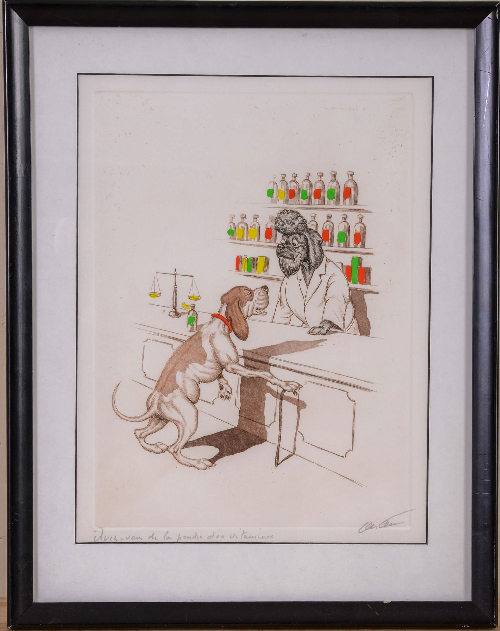 BORIS O'KLEIN DIRTY DOGS ETCHING. (1 of 3)