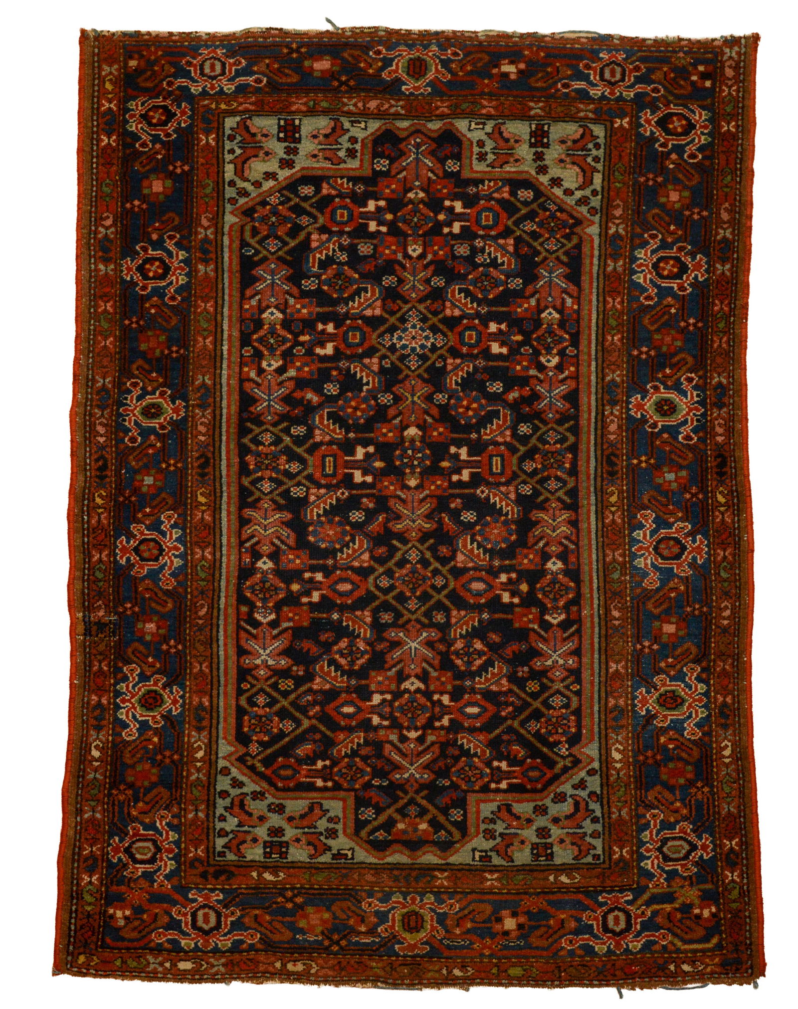 SMALL ORIENTAL CARPET. (1 of 3)