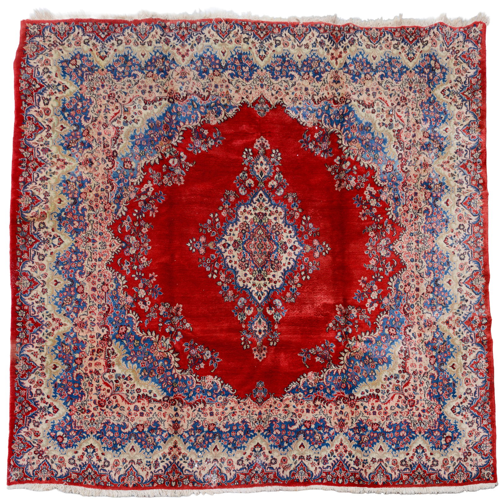 ROOM SIZE ORIENTAL CARPET: 12 feet 2 inches by 11 feet 11 inches.