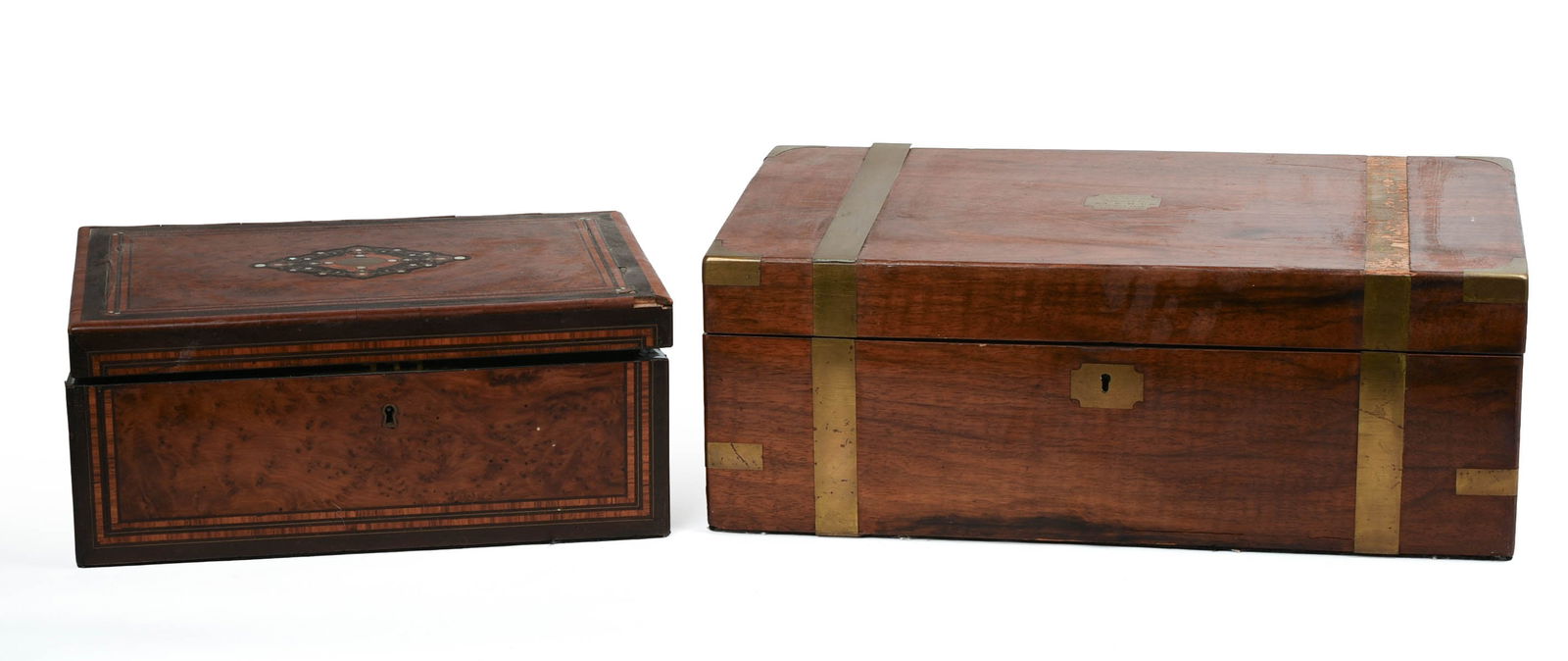 TWO ENGLISH LAP DESKS. (1 of 14)