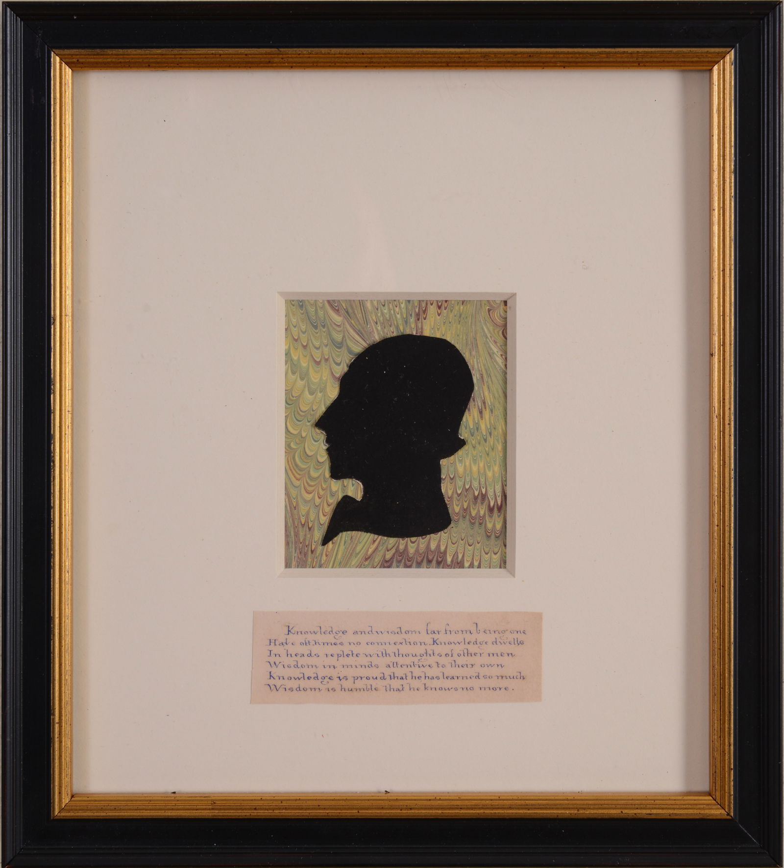 19TH CENTURY SILHOUETTE PORTRAIT OF A MAN. (1 of 3)