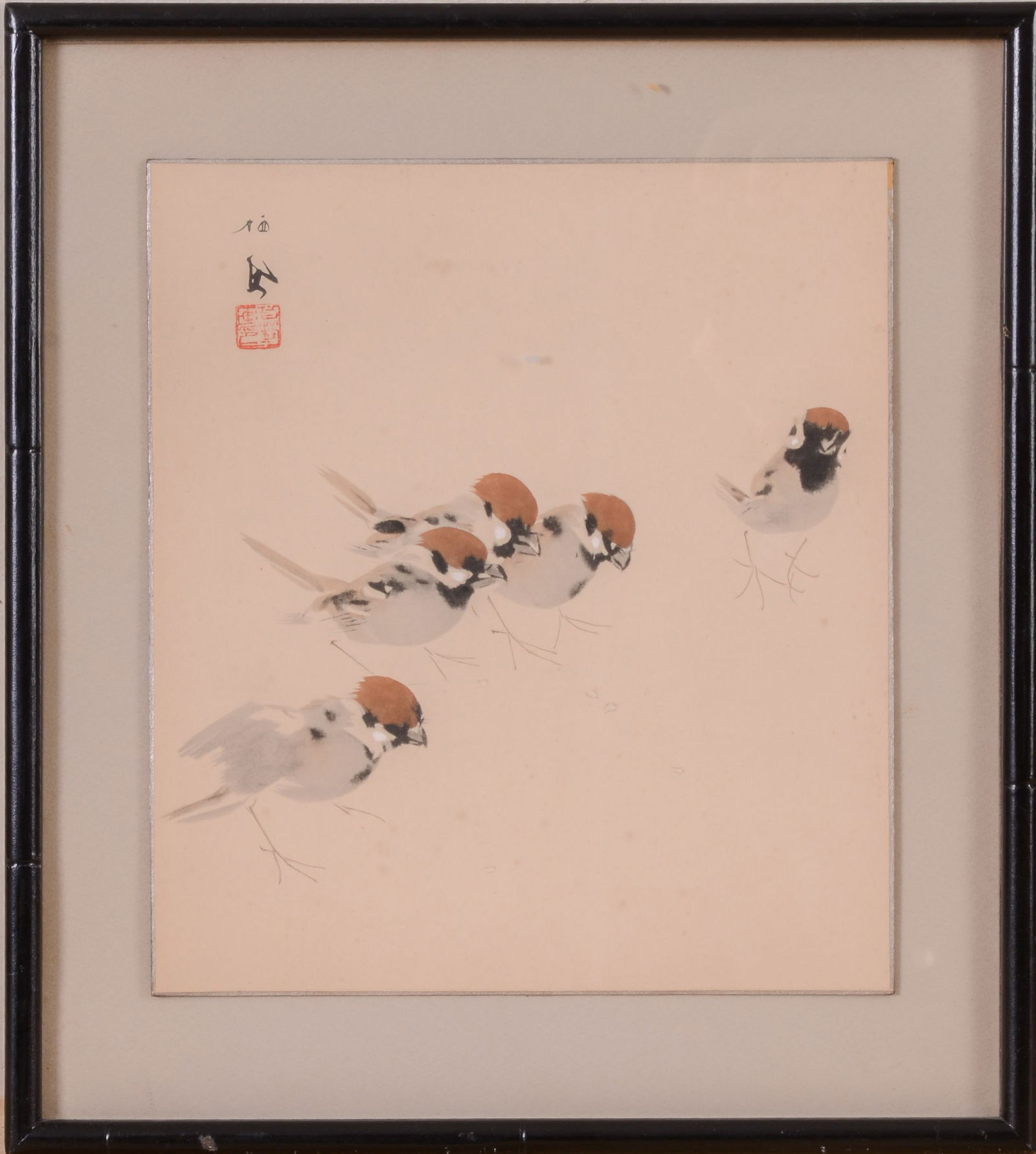 SEIHO TAKEUCHI (1864-1942). BIRDS.: Ink and watercolor on paper,