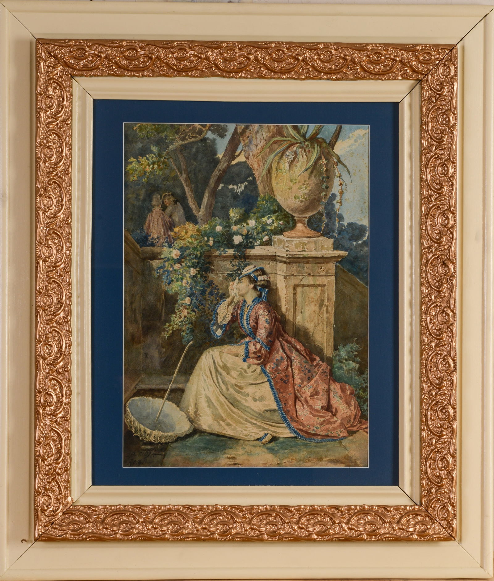 BELISARIO GIOJA (1829 - 1906). WOMAN IN MOURNING. (1 of 7)