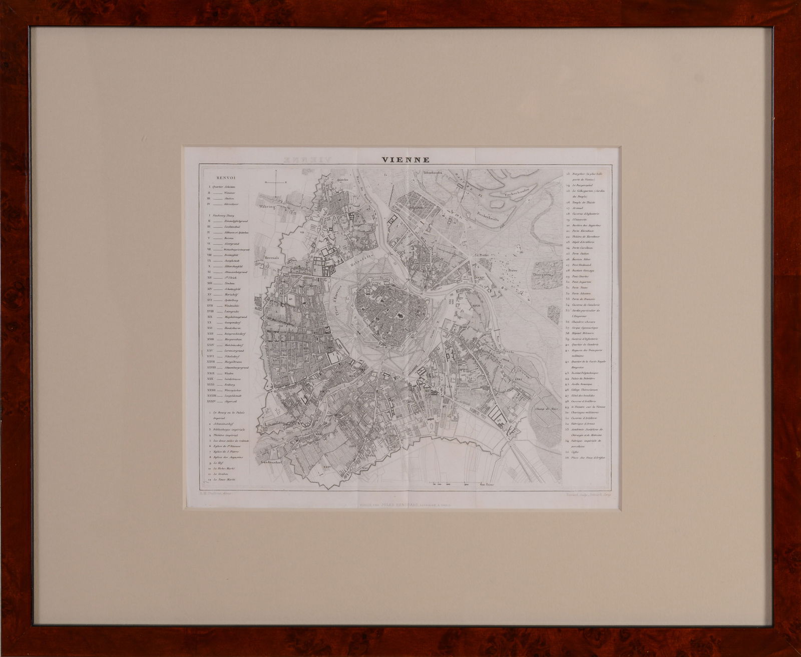 JULES RENOUARD MAP OF VIENNA. (1 of 3)