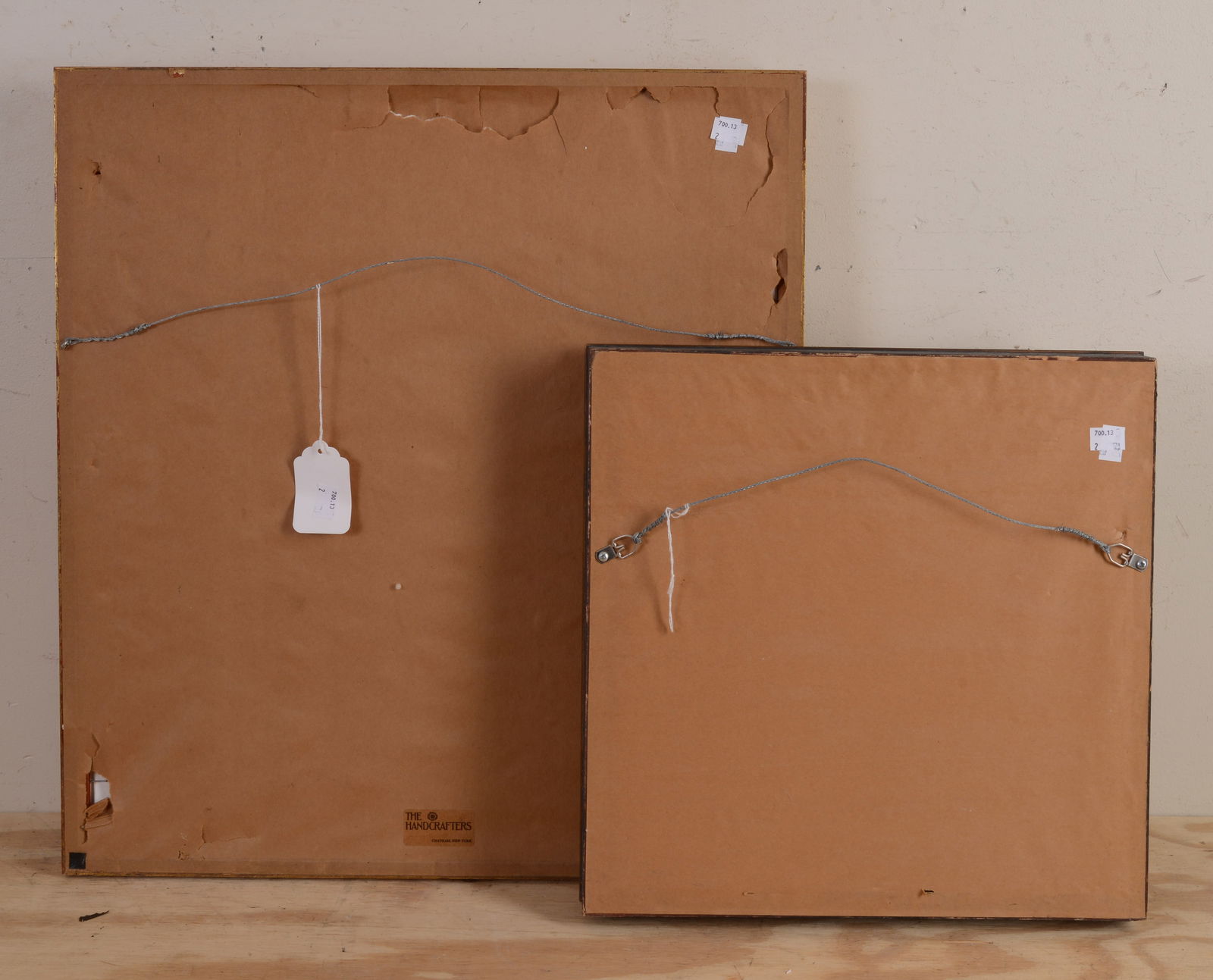 THREE FRAMED FANS. - 4