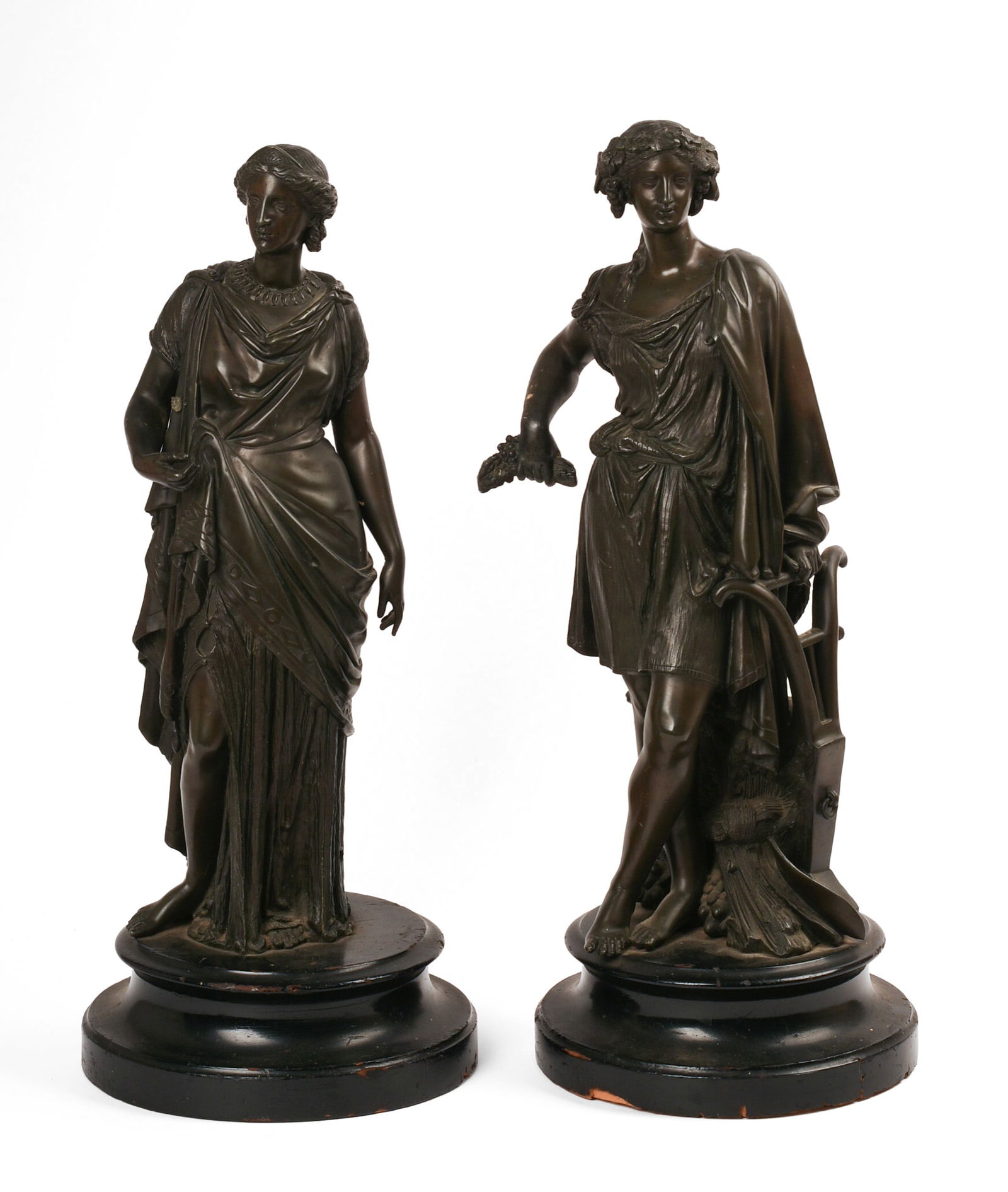 PAIR OF 19TH CENTURY STATUES (1 of 4)