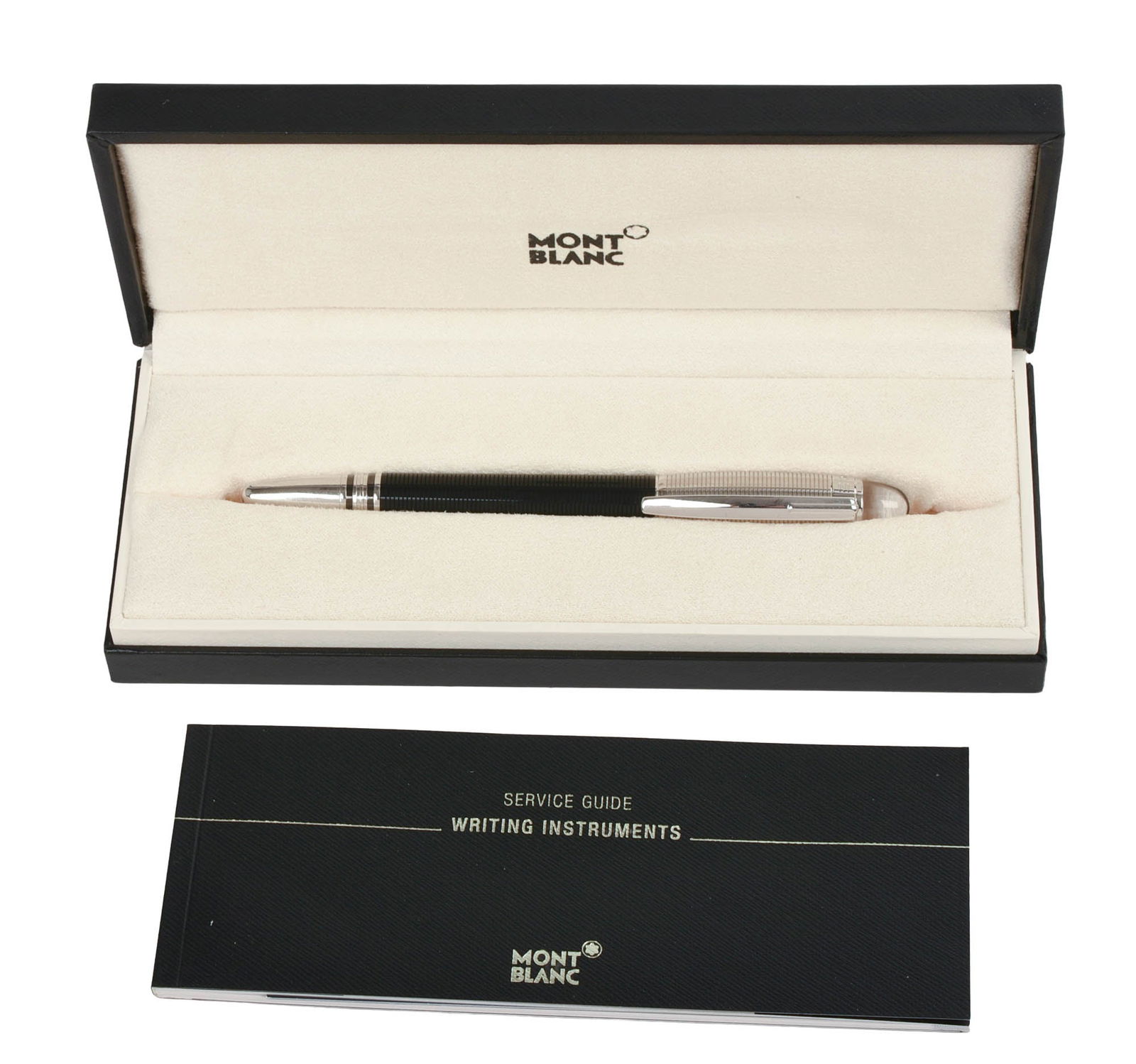 MONT BLANC BALLPOINT PEN.: Length 5 inches, in original box.