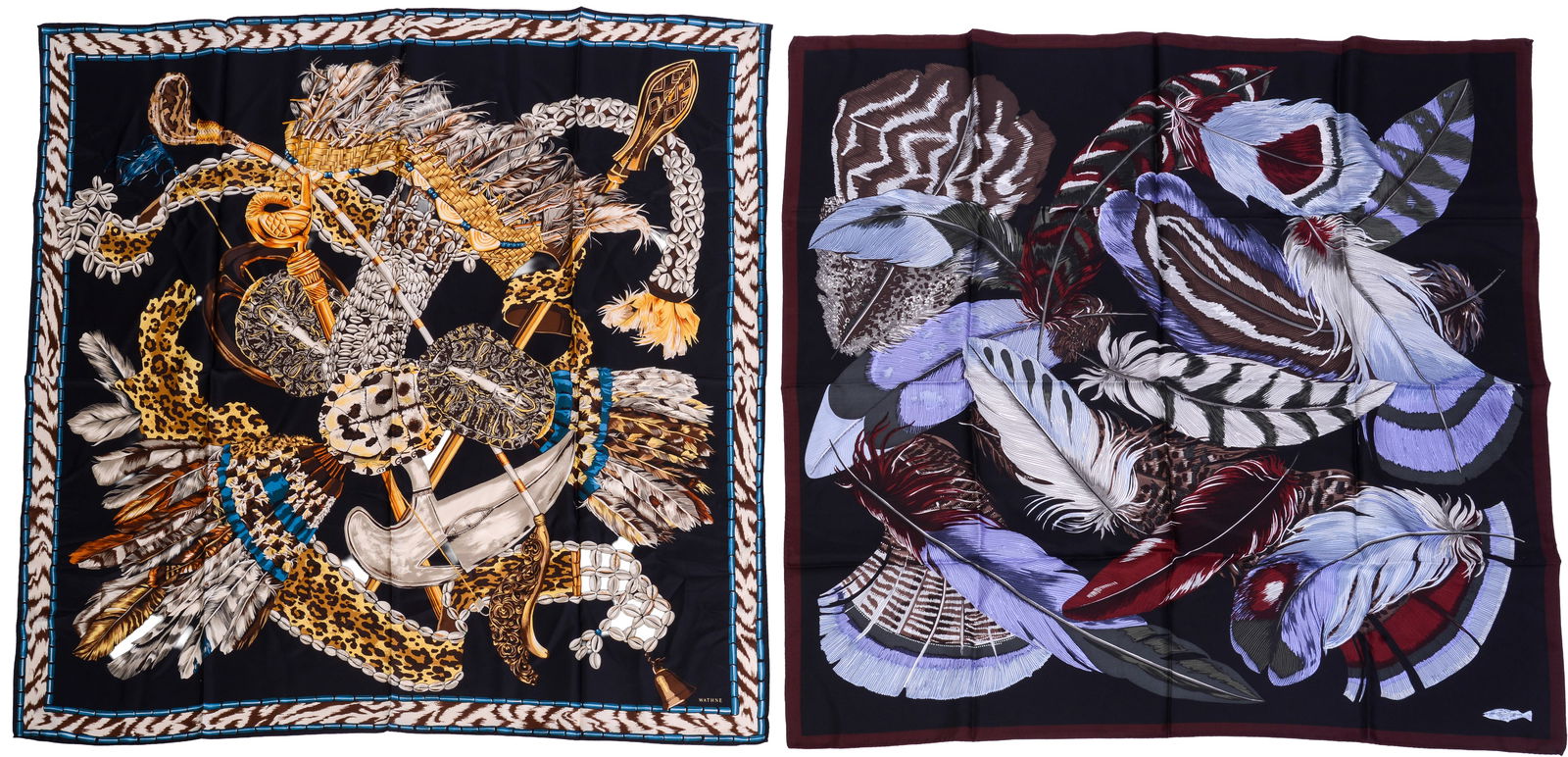 SIX SILK SCARVES BY WATHNE. (1 of 11)