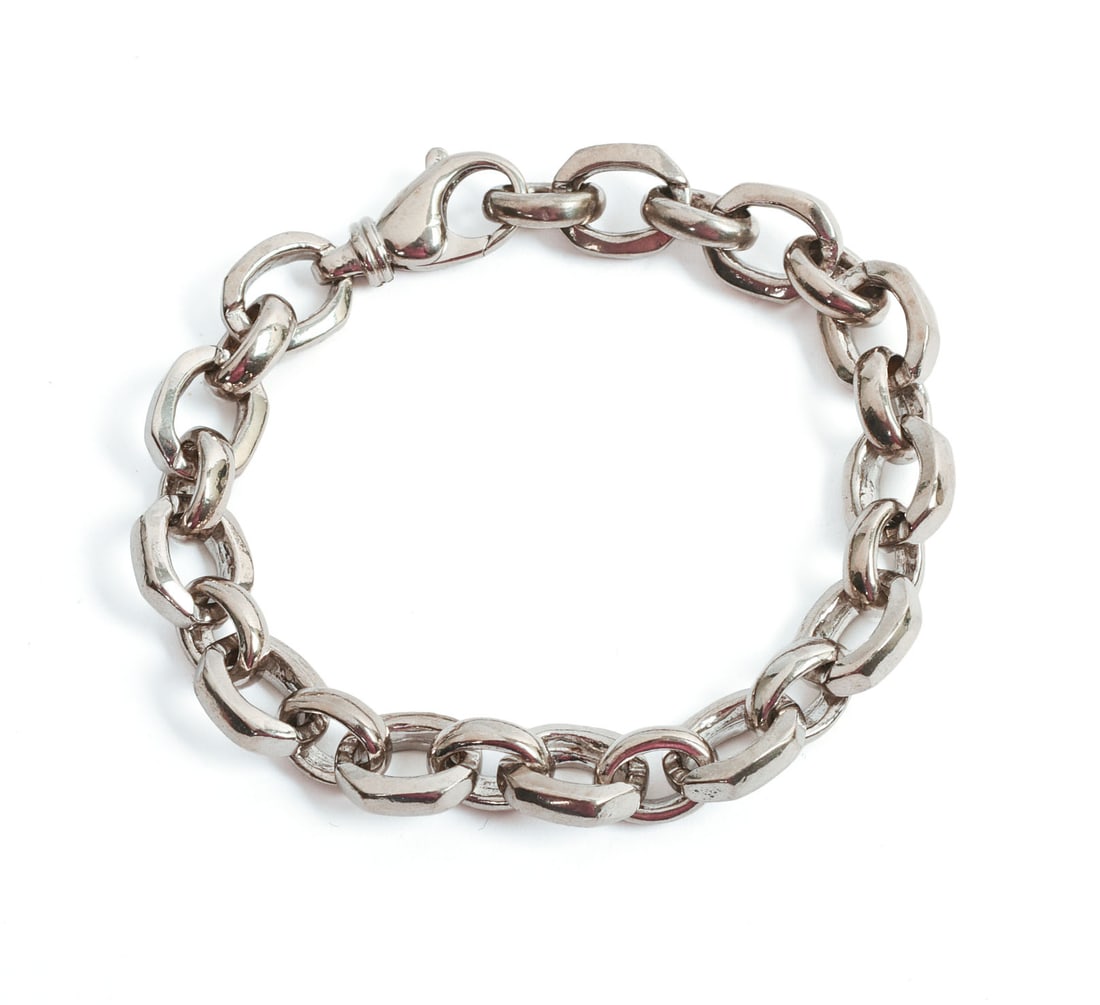 ROBIN ROTENIER STERLING SILVER LINK BRACELET. (1 of 3)
