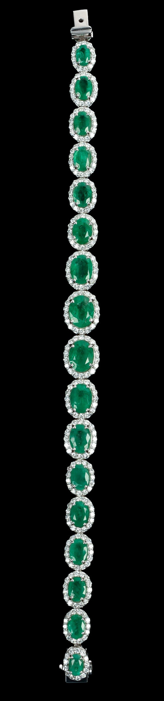 PLATINUM EMERALD AND DIAMOND BRACELET (1 of 5)
