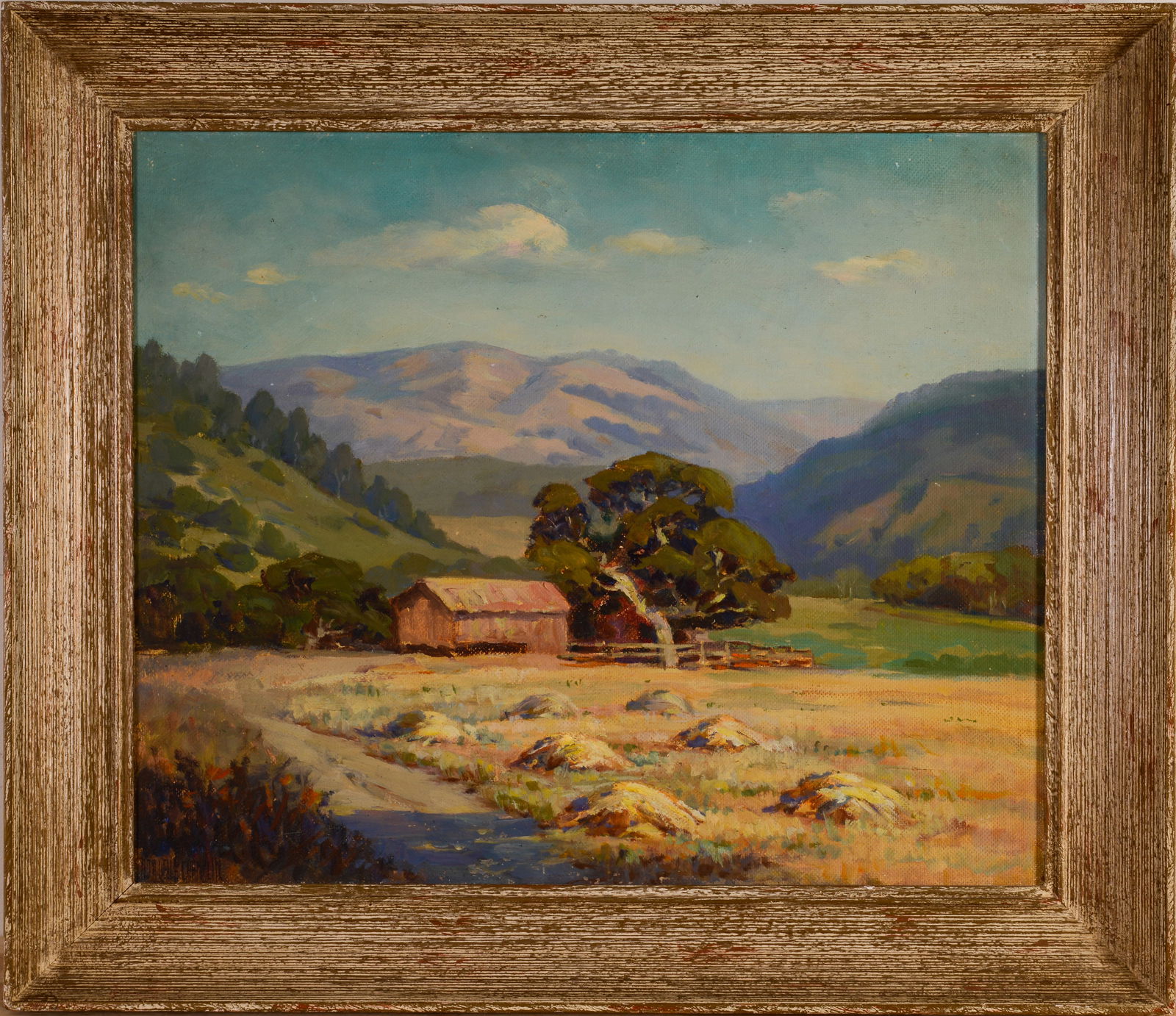 Ada Belle Champlin (1875 - 1950). Mountain Landscape.: Oil on board, 20 x 24 inches, signed lower left. Framed, 25.5 x 29.5 inches.