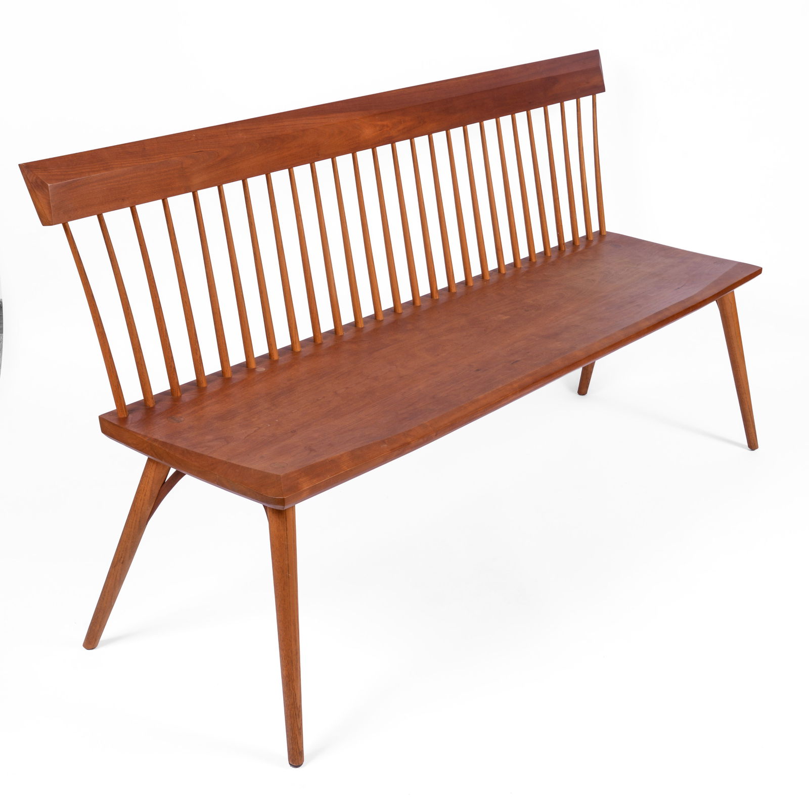 Thomas Moser Eastwood Bench in Cherry.: Length 63 inches, height 34 inches, depth 22 inches. A few very minor scratches.