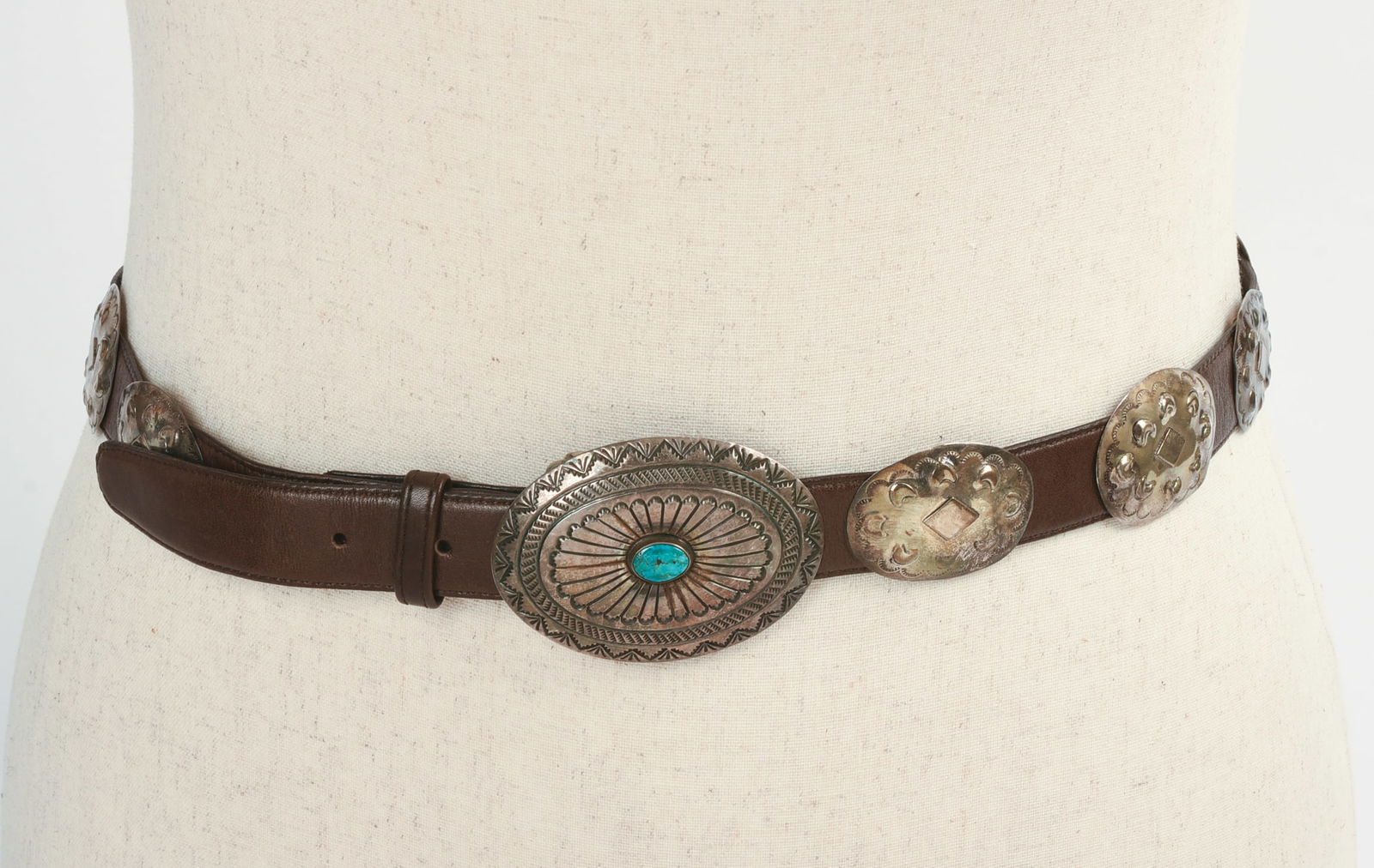 J. Blackgoat Sterling Silver Navajo Concho Belt. (1 of 3)