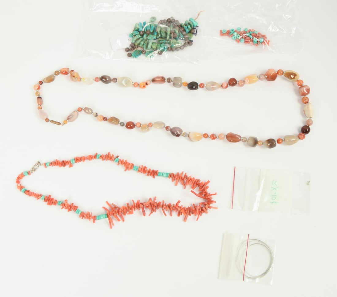 Three Beaded Necklaces. - 2