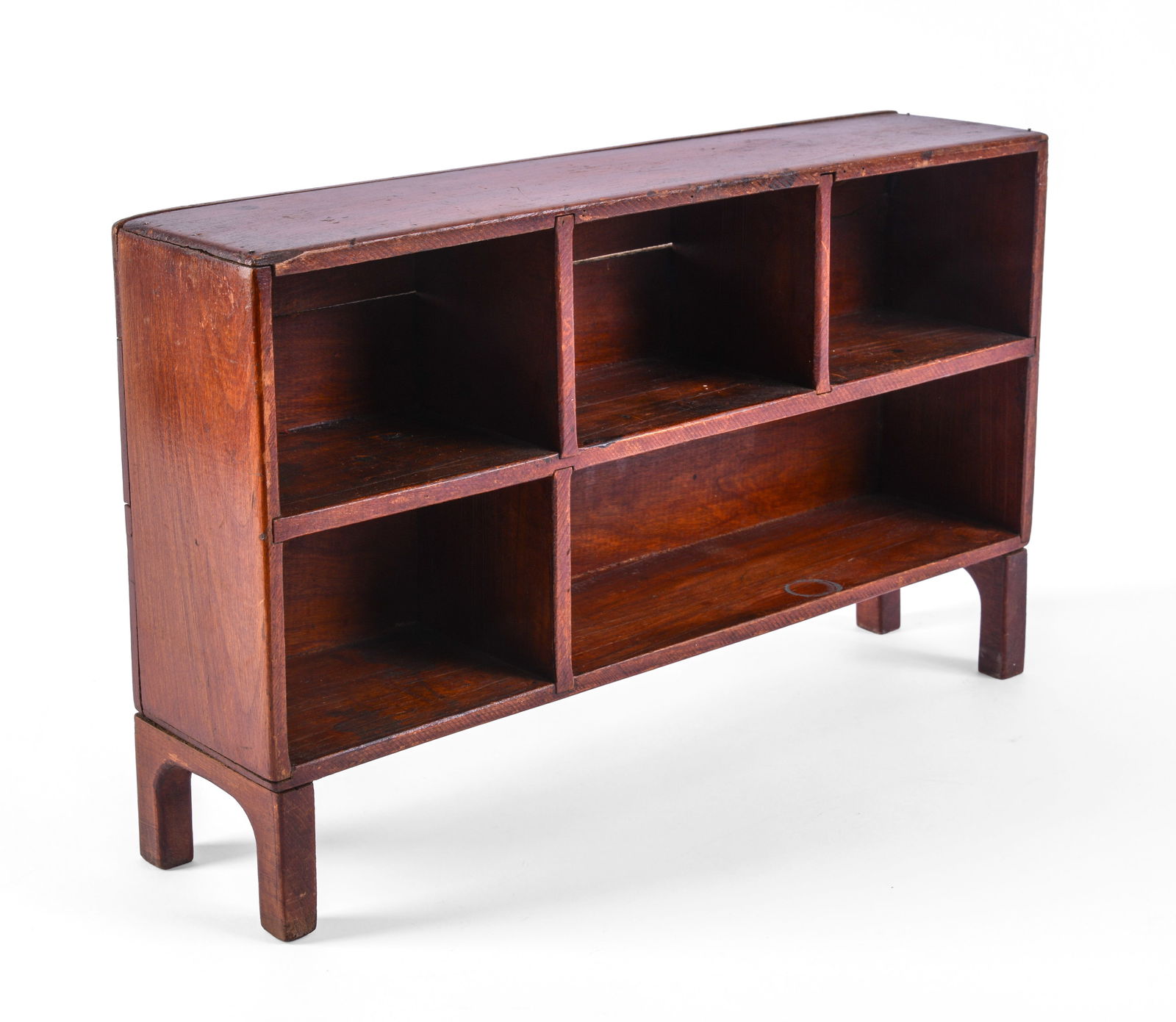 Small Cherry Display Stand.: 9.75 x 16 x 3.75 inches. Some age cracks.