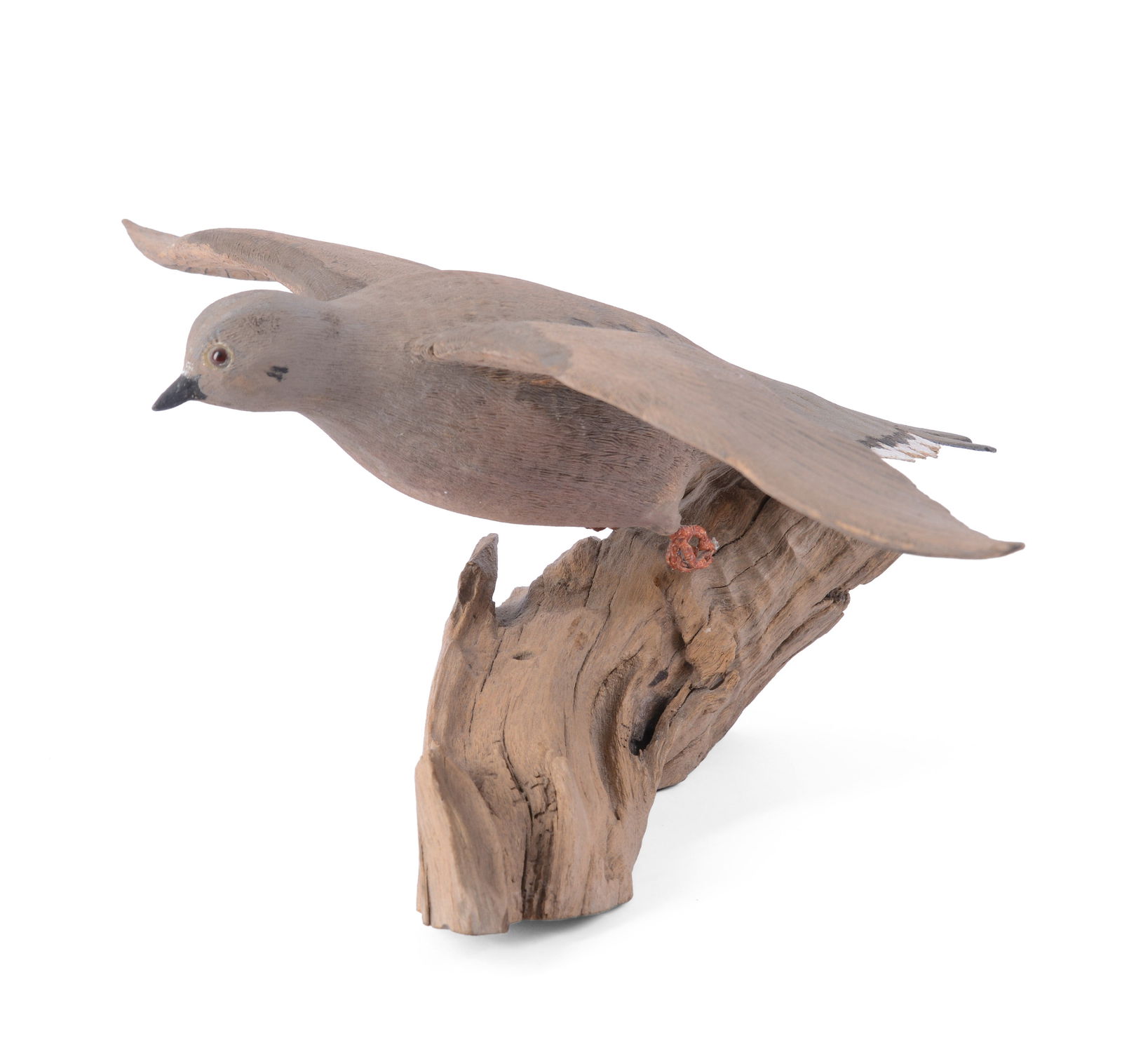 Carved and Painted Wood Mantle Bird.: Wingspan 13 inches, length 8 inches. Unsigned.