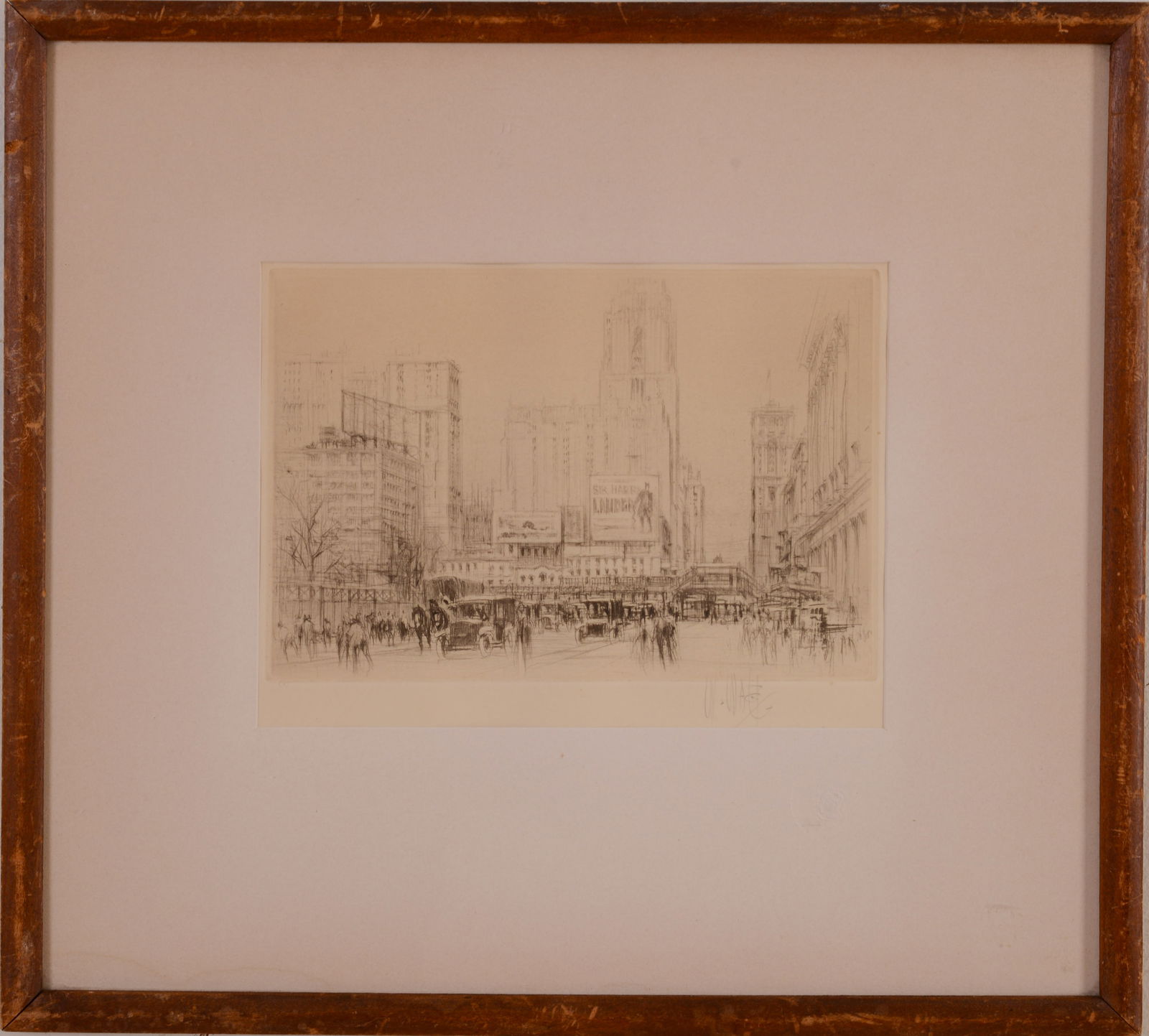 William Walcot New York Etching. (1 of 3)