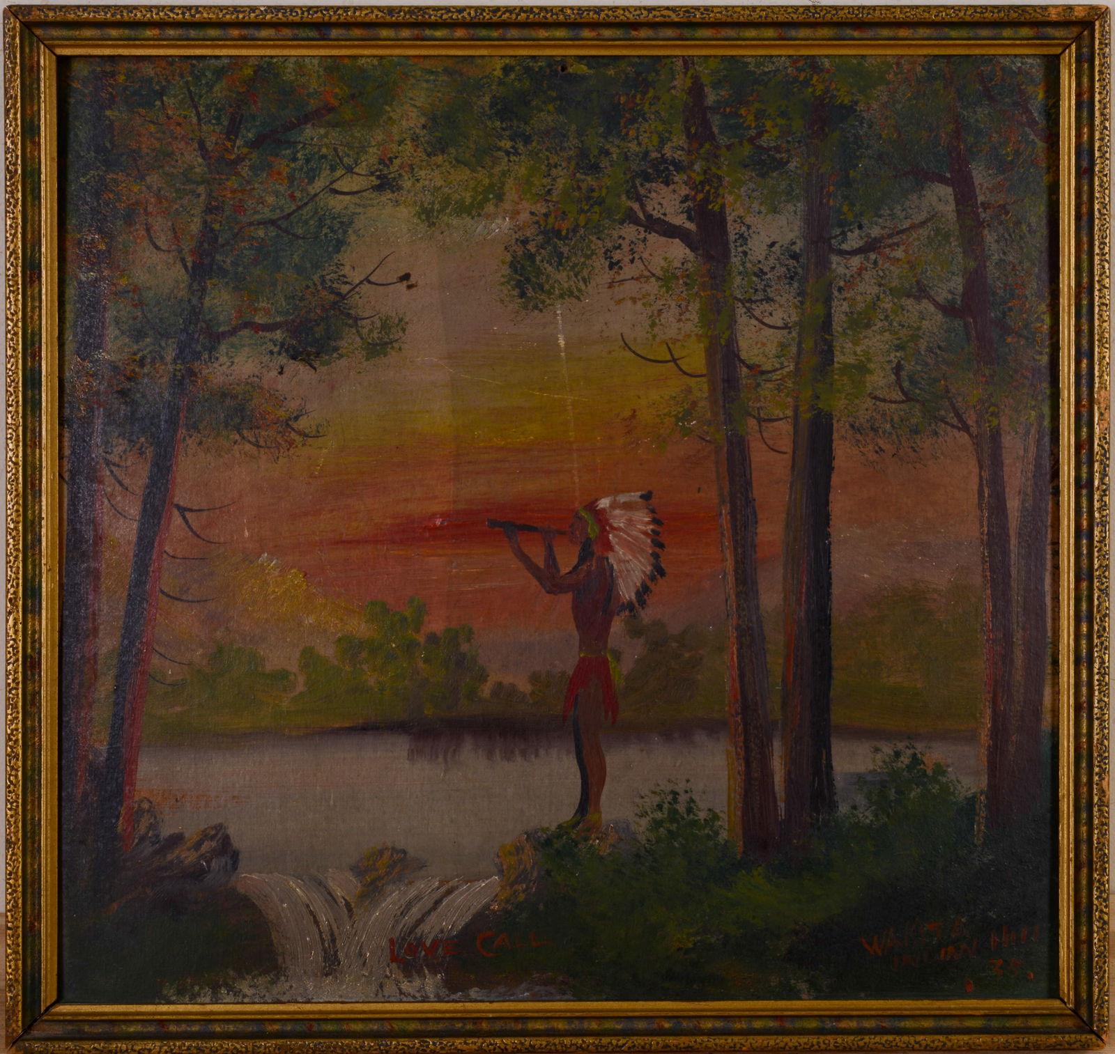 Wakita Native American Folk Art Painting. (1 of 3)