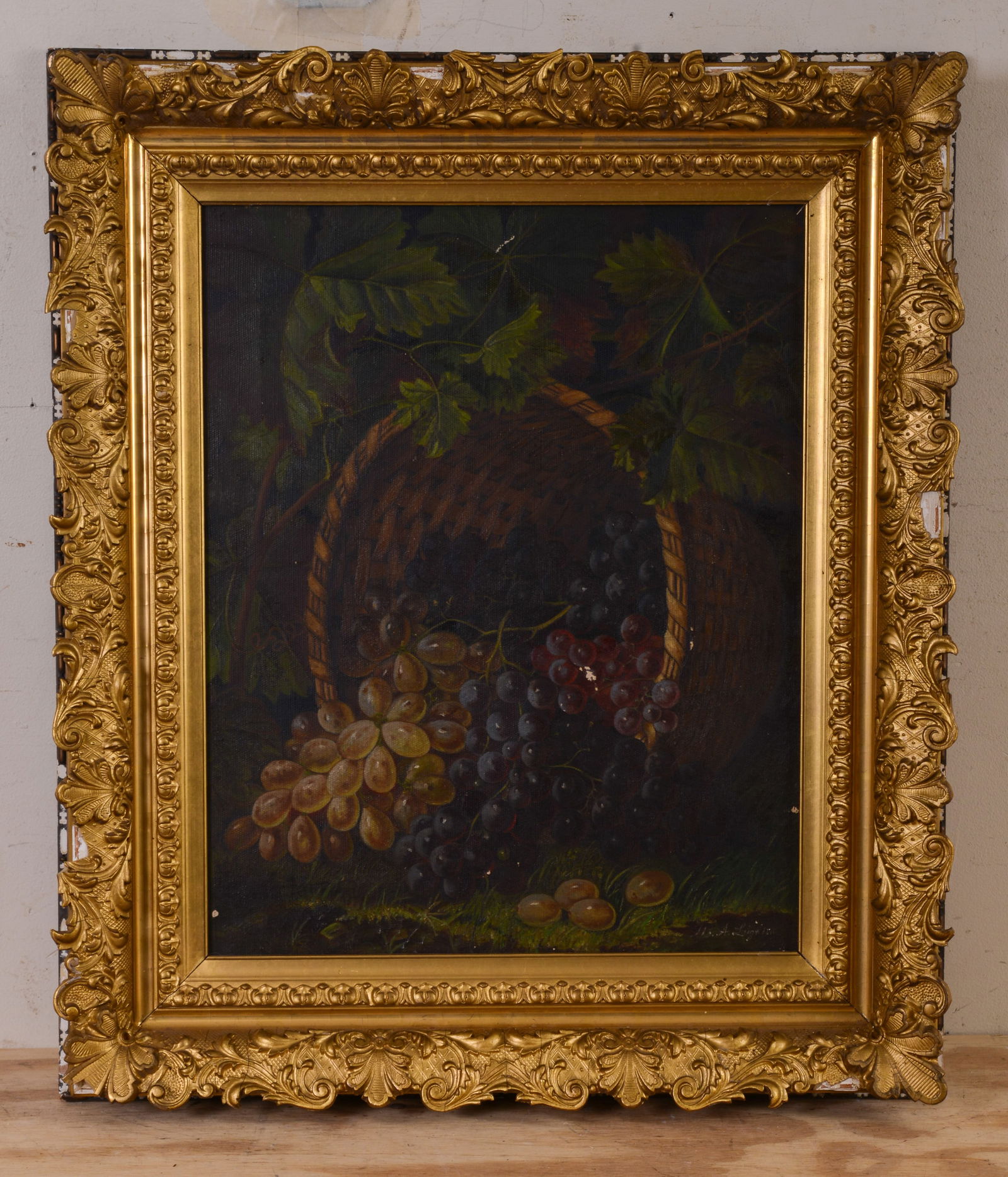 Leighton Still Life of Grapes in a Basket, (1 of 5)