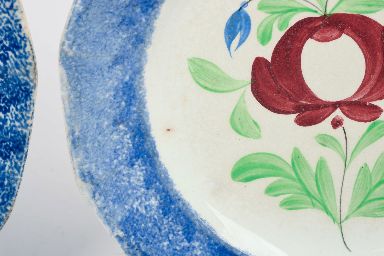 Three Spatterware Plates - 2