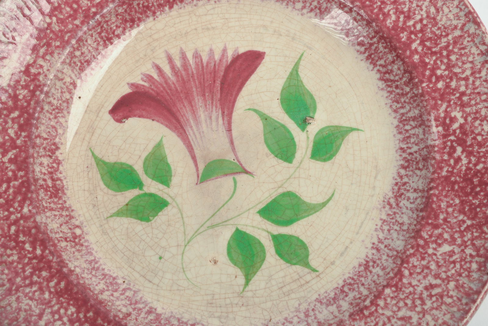 Three Spatterware Plates - 3