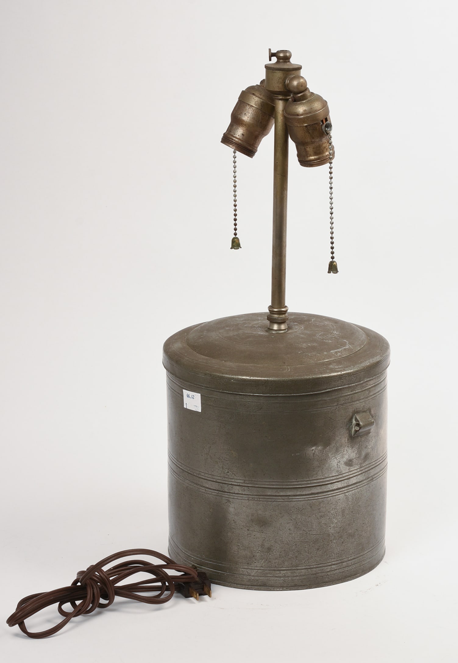 18TH C. Pewter Covered Jar - 2