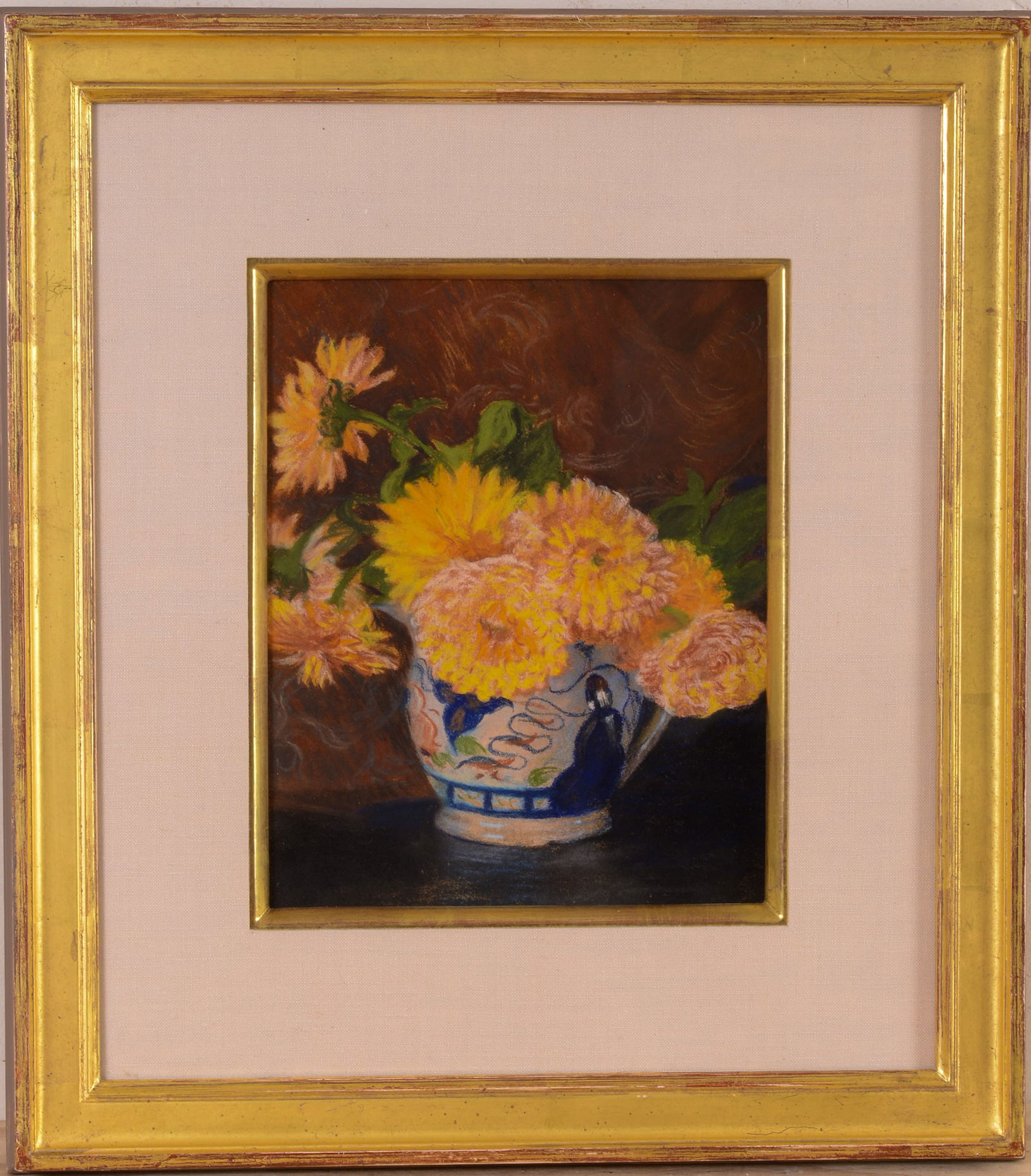 Mixed Media Still Life of Flower in Chinese Vase (1 of 2)