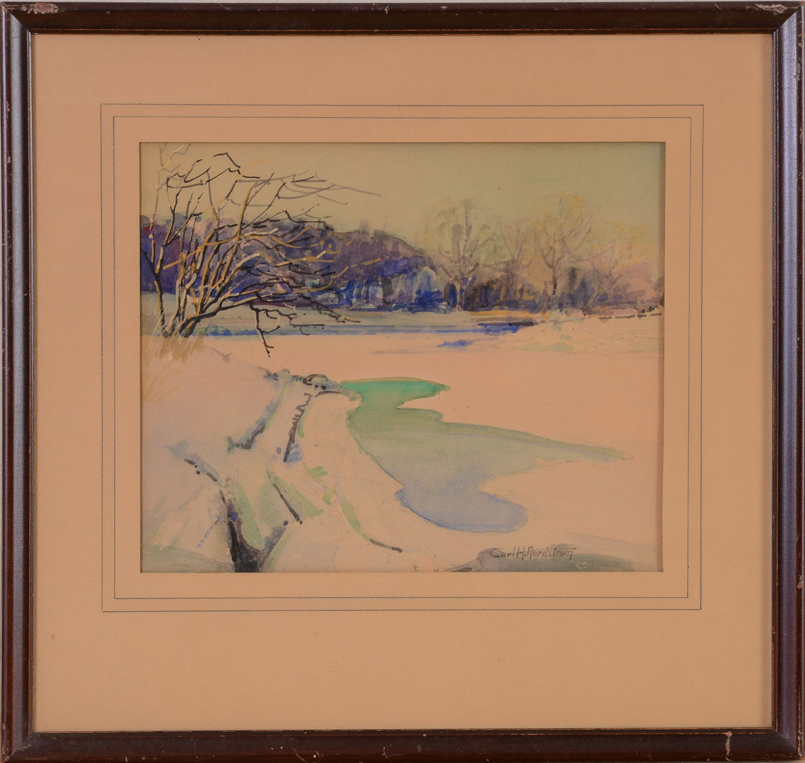 Carl Harold Nordstrom (1876-1965 MA) Winter Landscape (1 of 3)