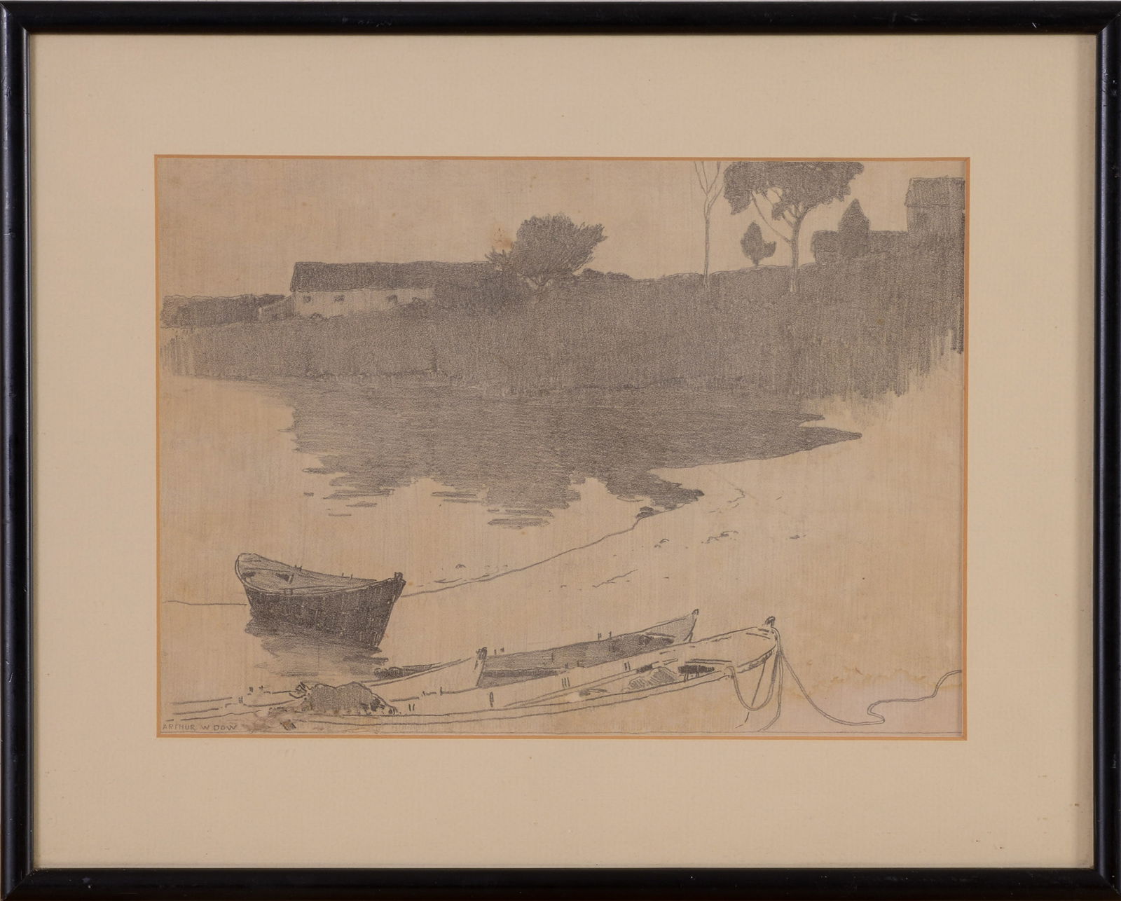 Arthur Welsey Dow (1859-1922 NY, MA) Beach Coastline. (1 of 3)