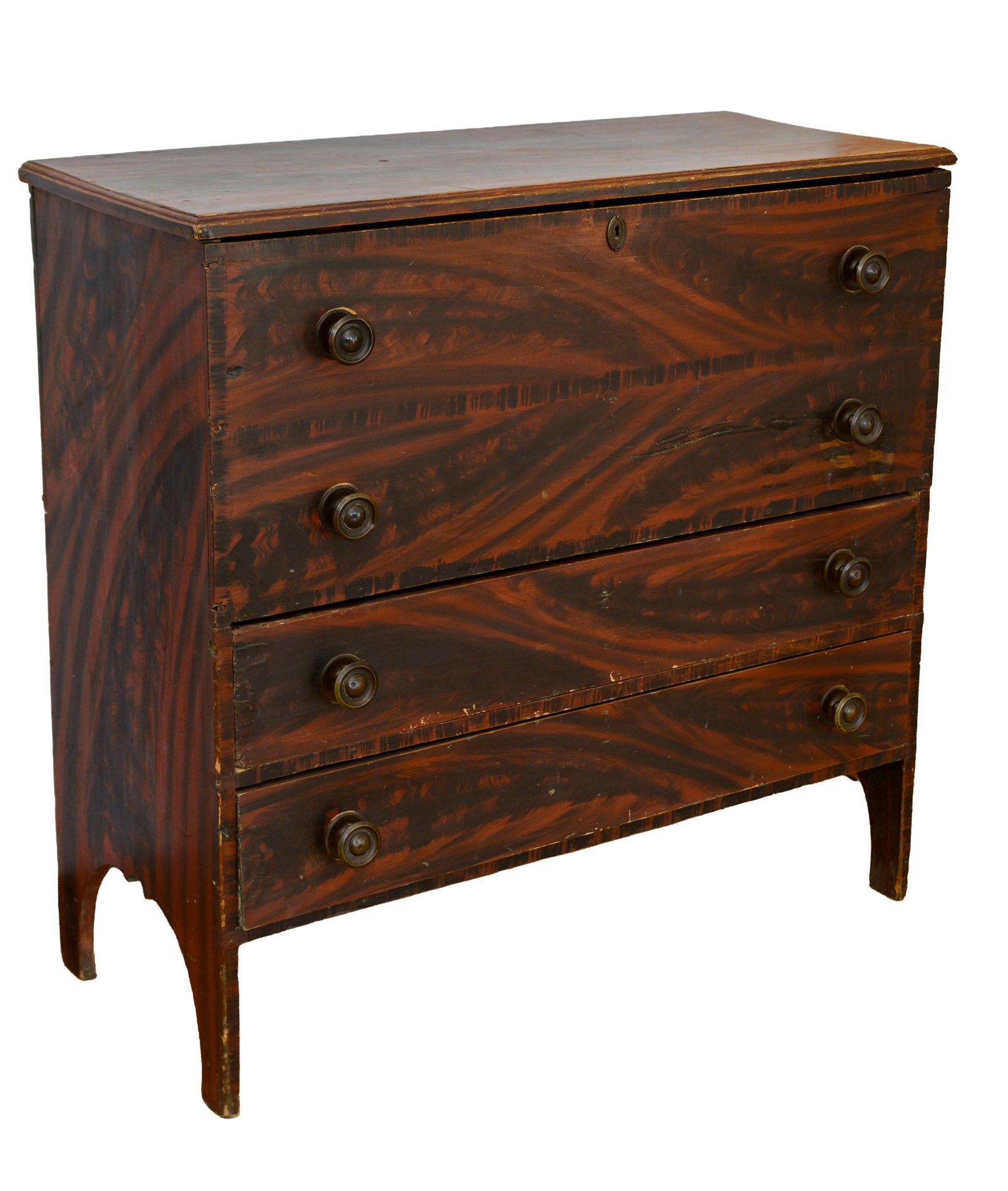 New England Grain Painted Pine Blanket Box. (1 of 3)