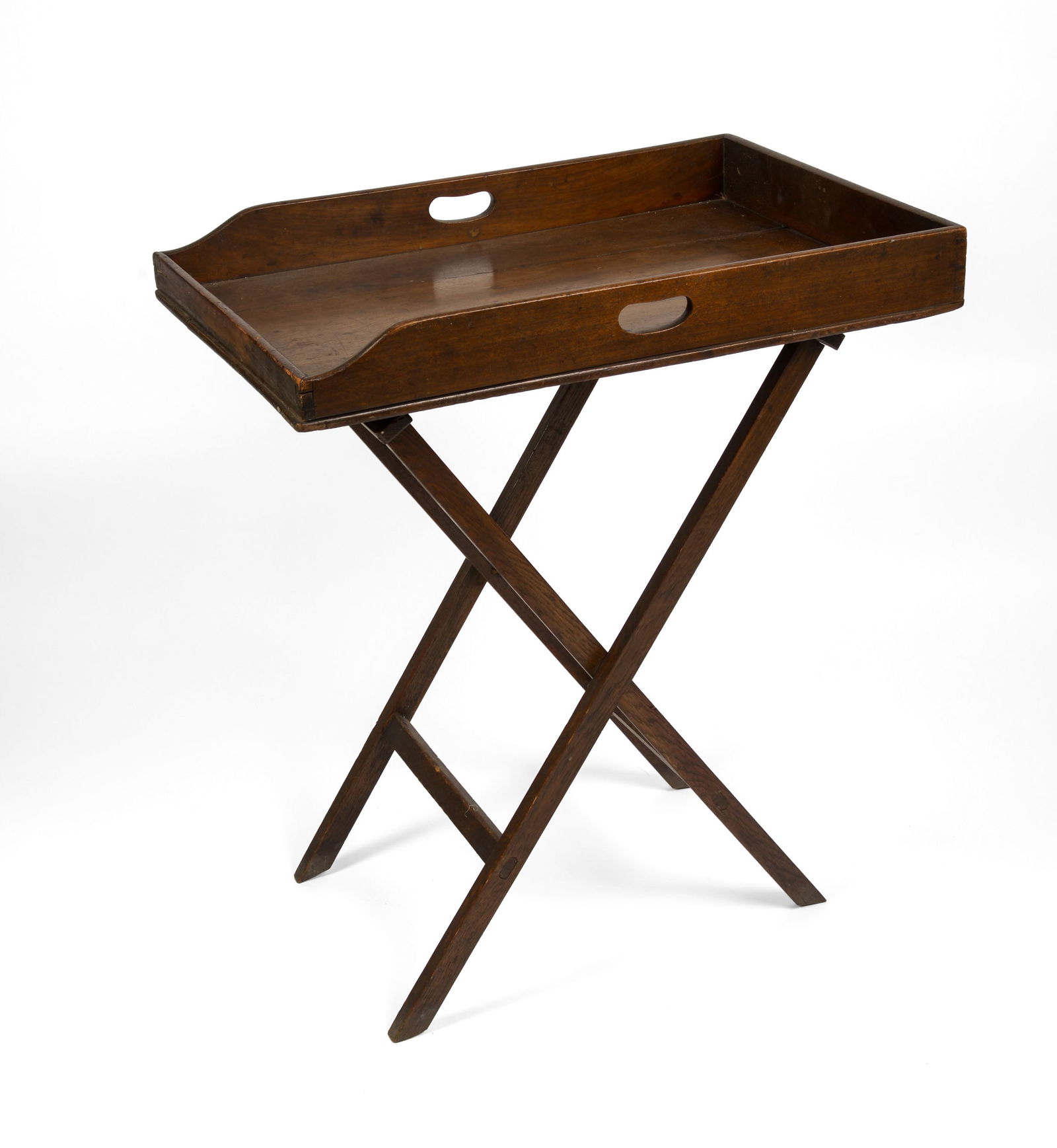 Early 19th C Mahogany Butler's Tray & Stand, (1 of 4)