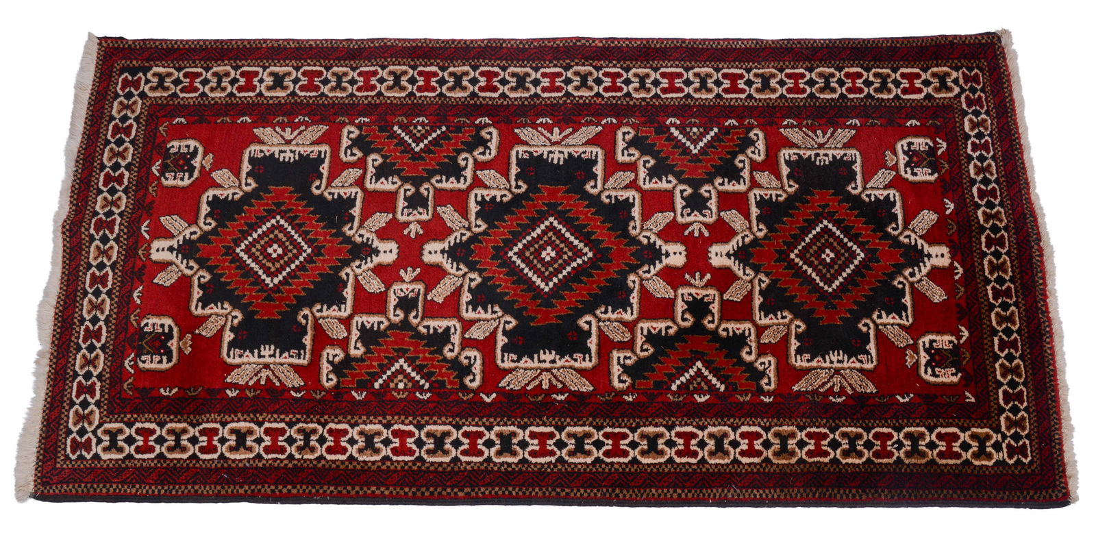 Mid 20th Century Persian Rug: 3 feet 5 inches by 6 feet 4 inches.