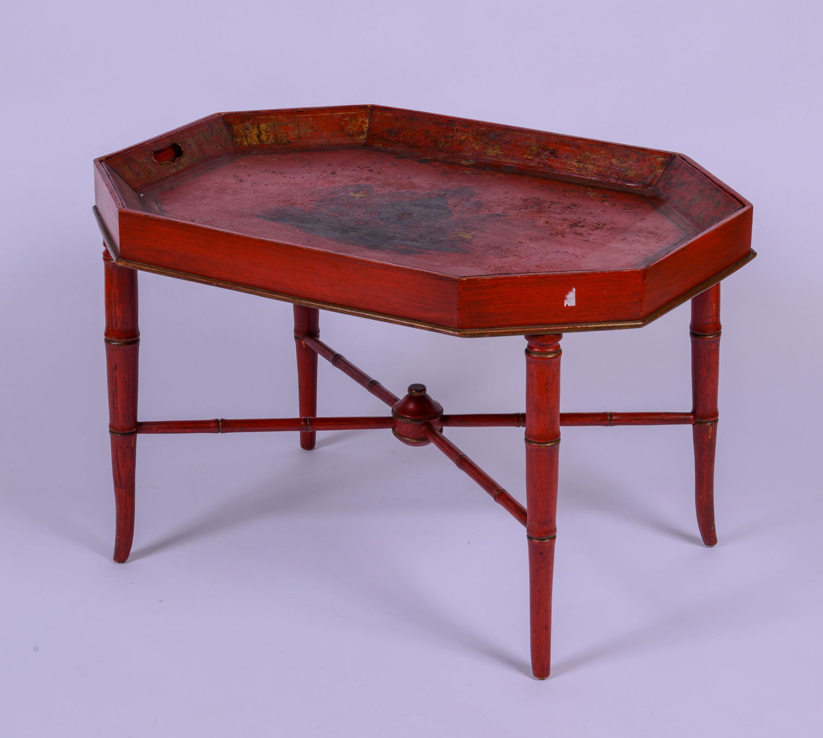 Continental Tray Table in Red Paint. - 2