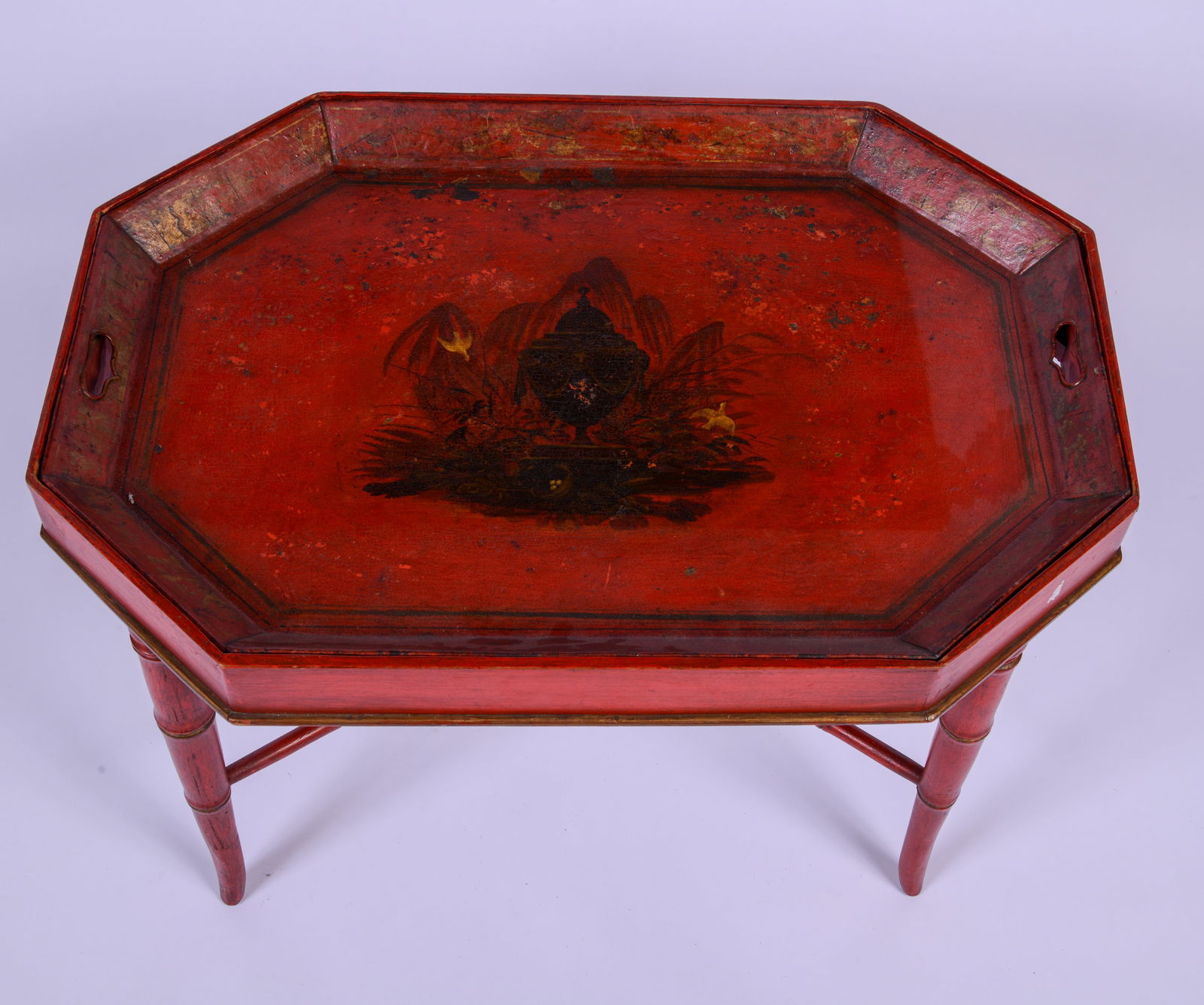 Continental Tray Table in Red Paint. - 3