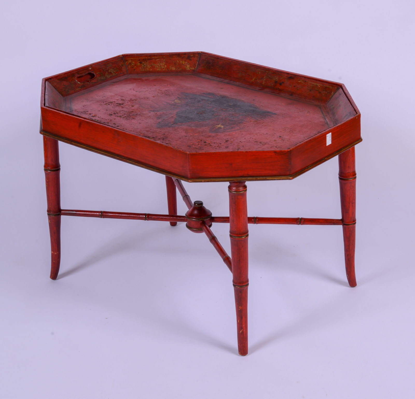 Continental Tray Table in Red Paint. - 4