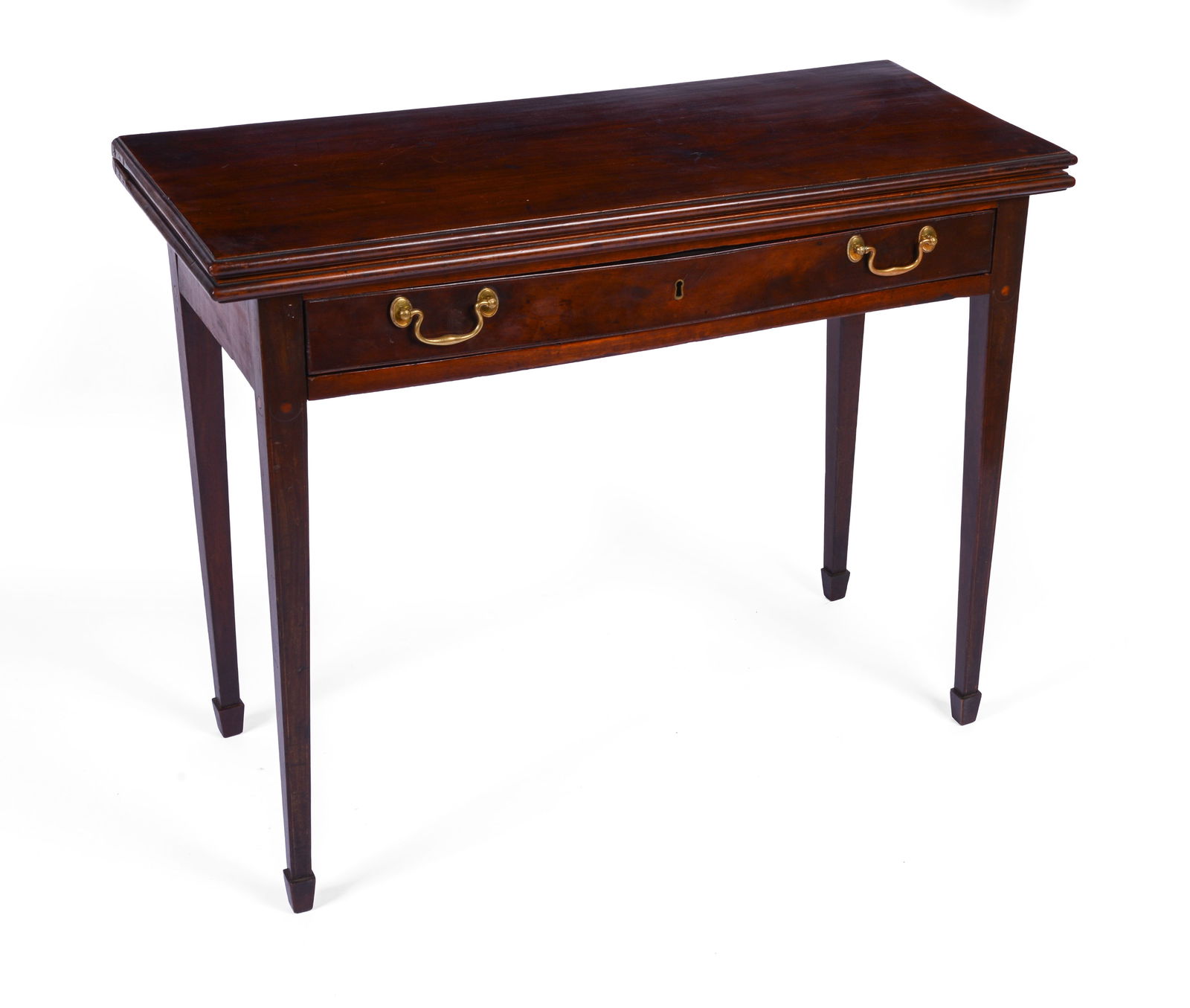 Philadelphia Double Swing Leg Inlaid Card Table. (1 of 5)