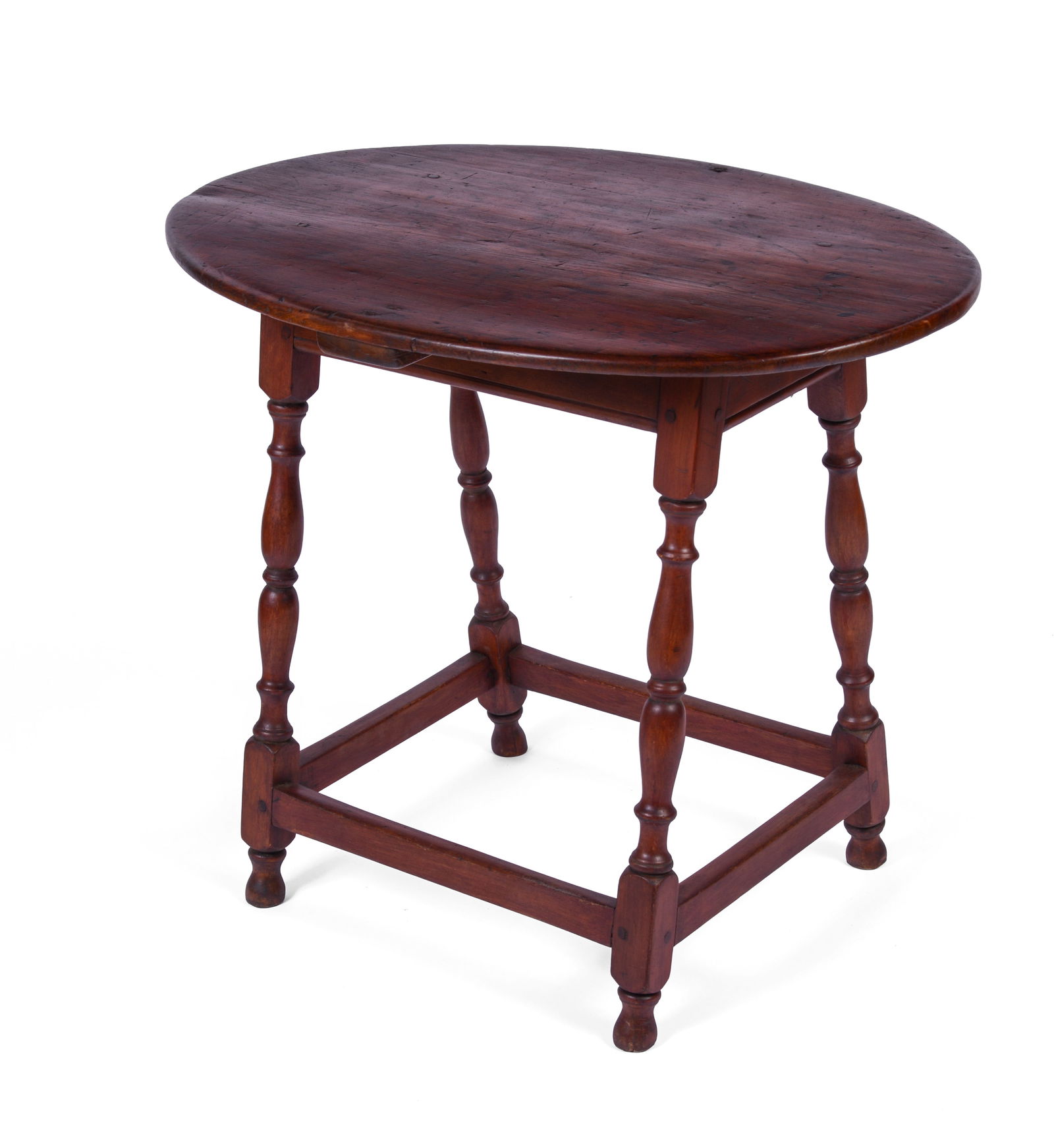 New England Maple Oval Topped Tap Table. (1 of 5)