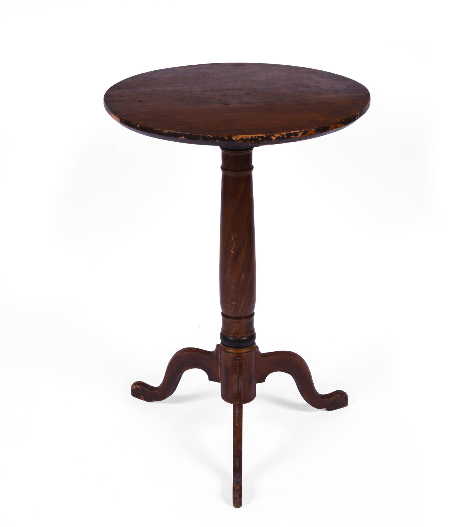 New England Grain Painted Candle Stand. (1 of 4)