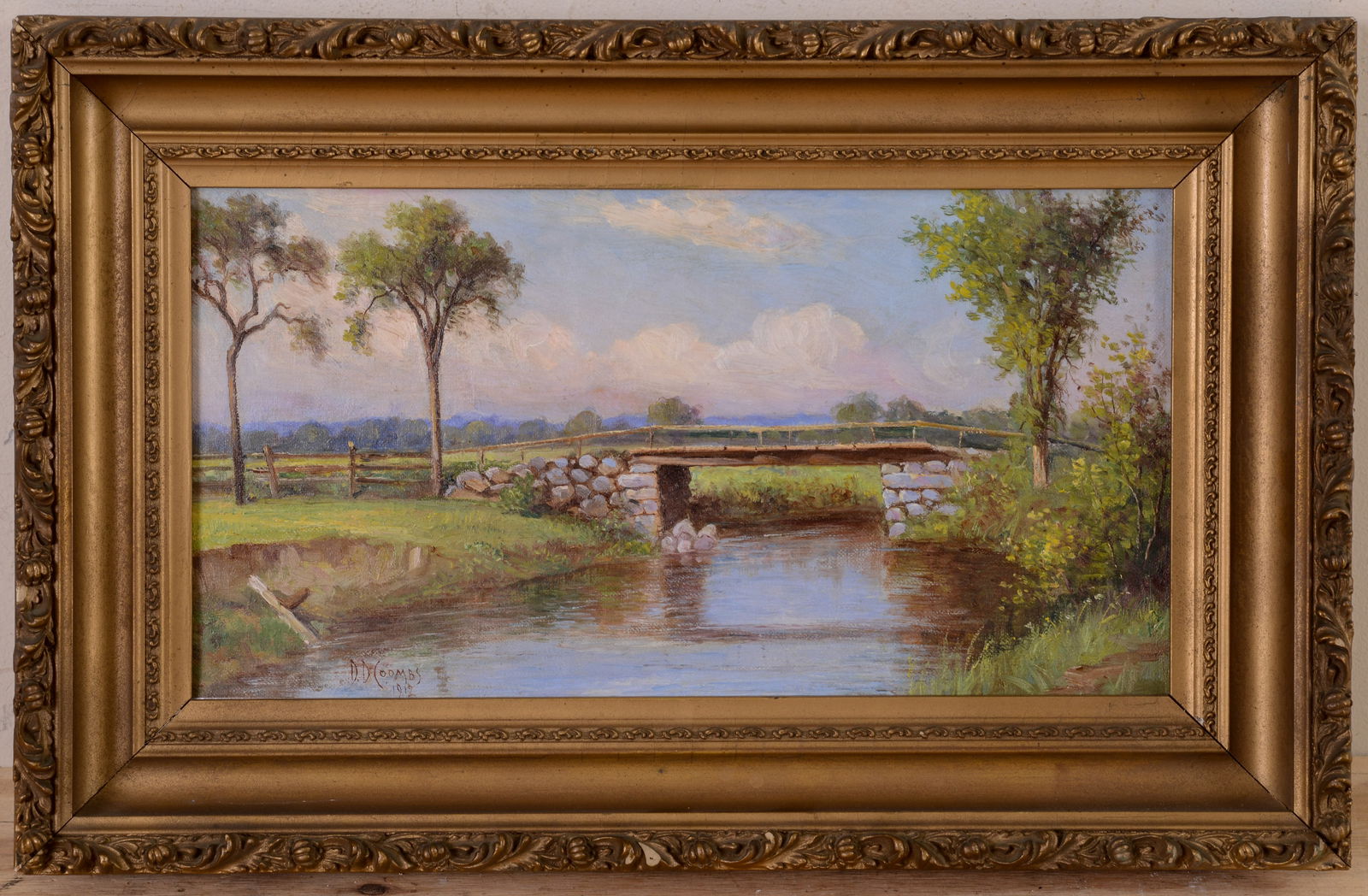 Delbert Dana Coombs (1850 - 1938). Country Bridge. (1 of 3)