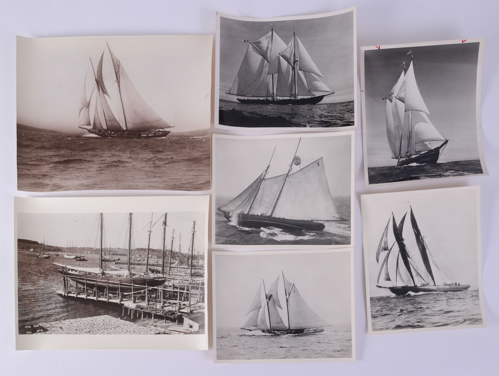 Seven Photographs of the Schooner Bluenose.: Largest 9 x 13 inches, from the Peabody Museum of Salem