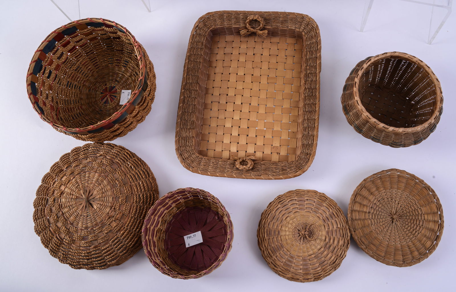 Six Native American Baskets. - 3