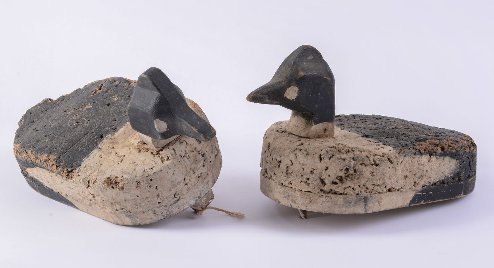 Pair of Cork Decoys.: Length 13 inches.