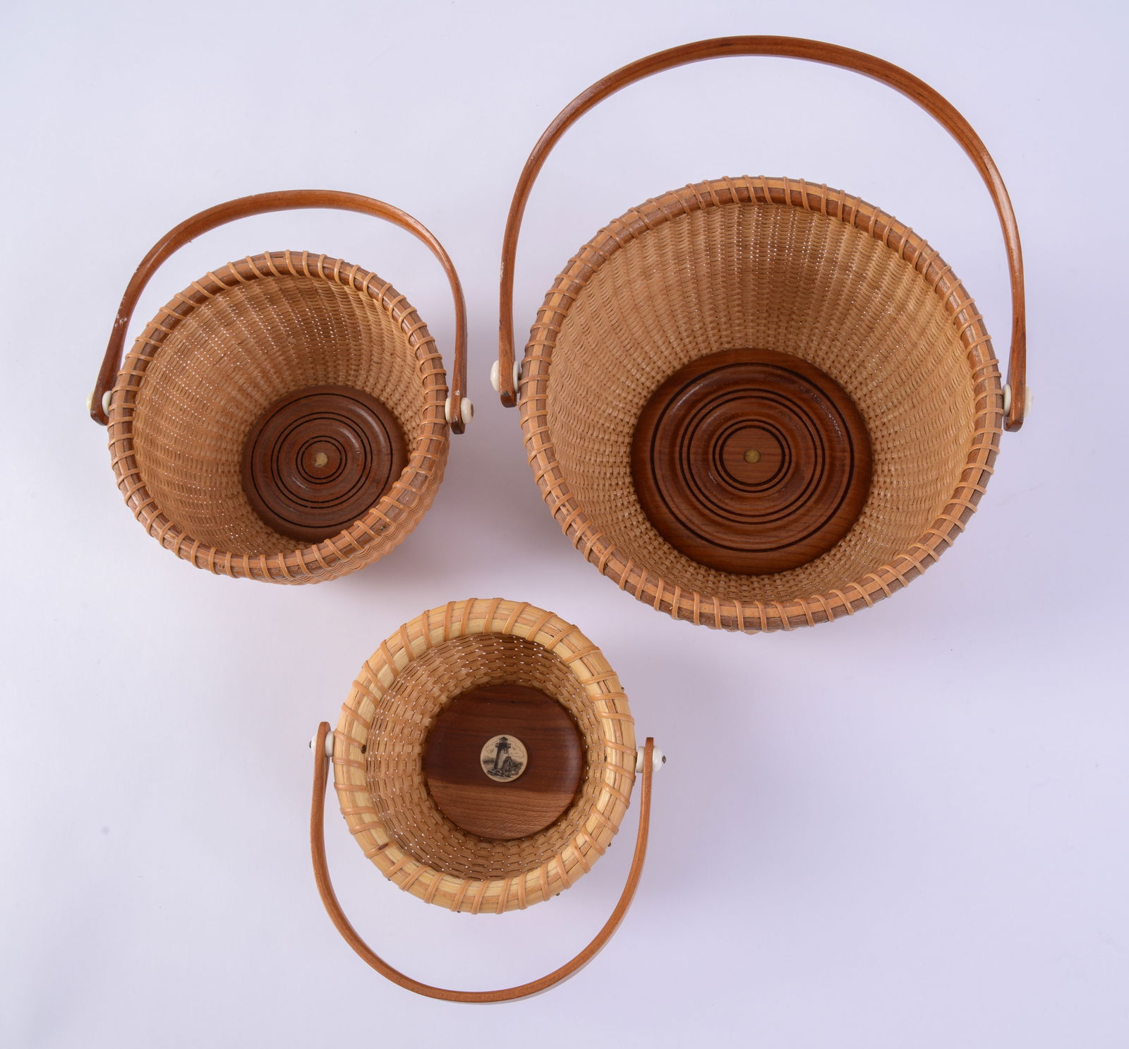 Three Nantucket Baskets. - 3